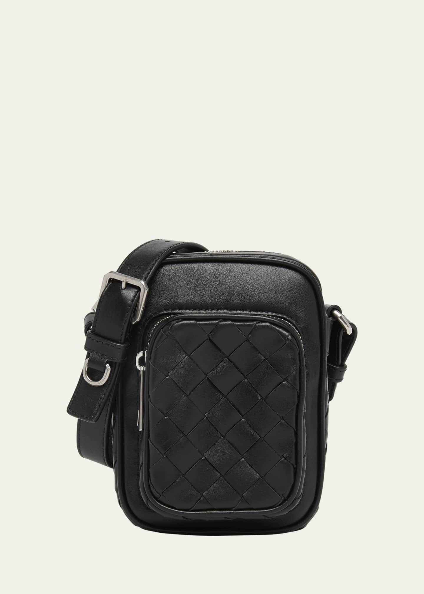 バッグ BOTTEGA VENETA Body bag Intrecciato y2k Bottega Veneta Men's Intrecciato Leather Vertical Crossbody Bag