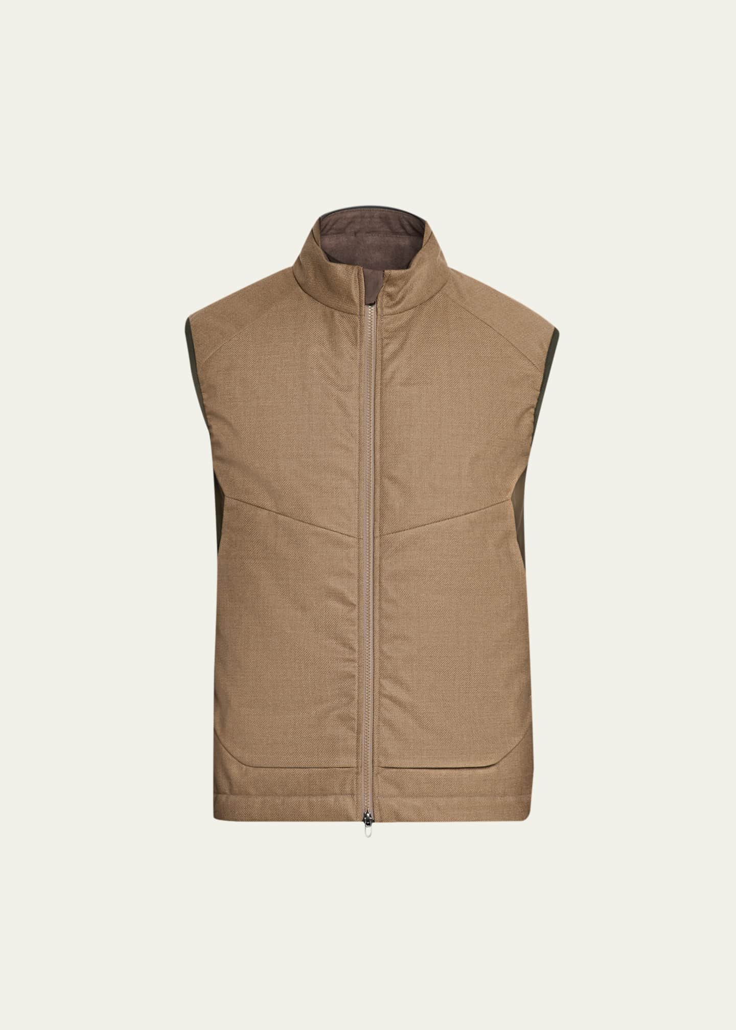 Sease Men's Predator 3.0 Wool and Cashmere Full-Zip Vest