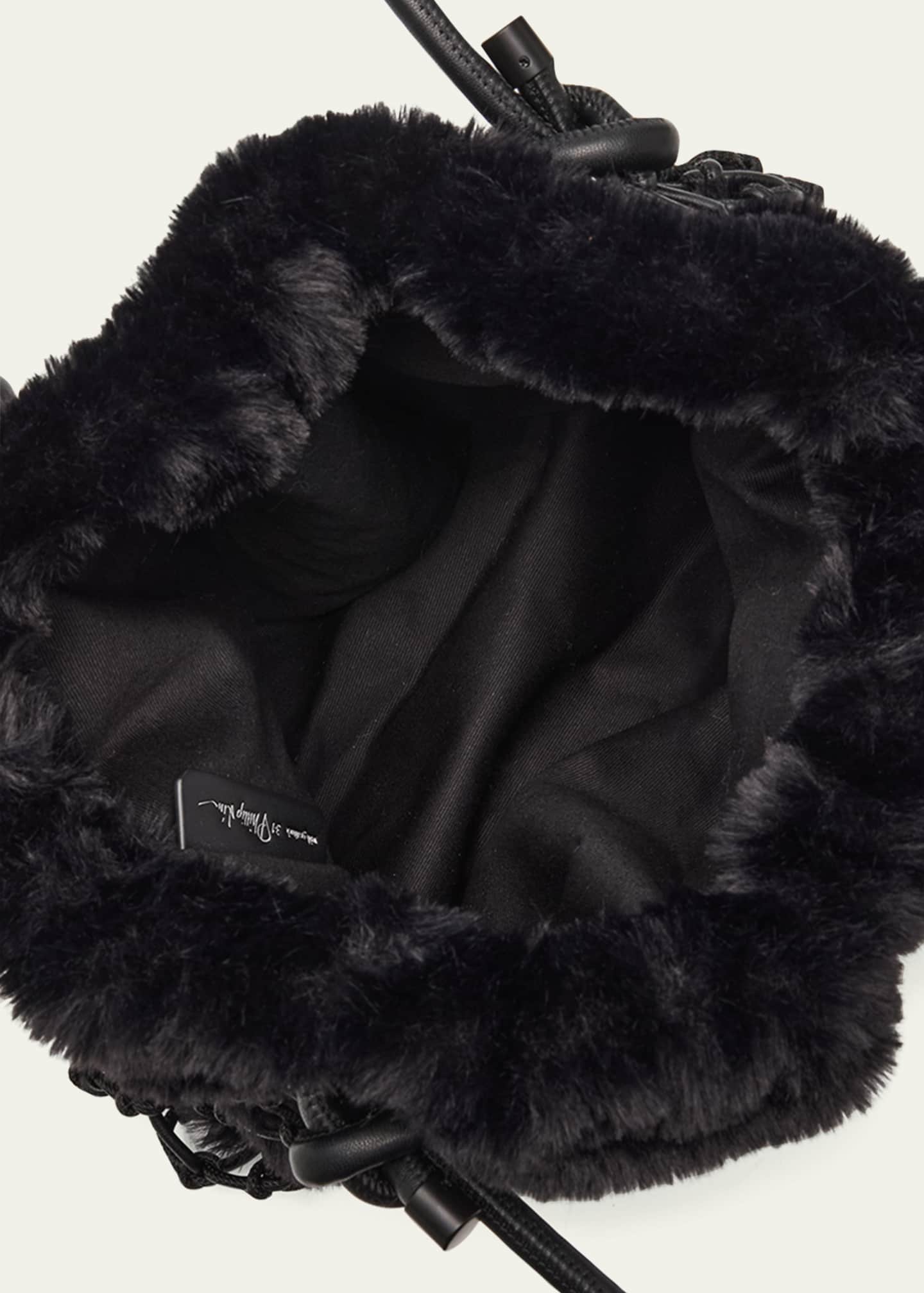 3.1 Phillip Lim Faux Fur Macrame Mini Sac Top-Handle Bag