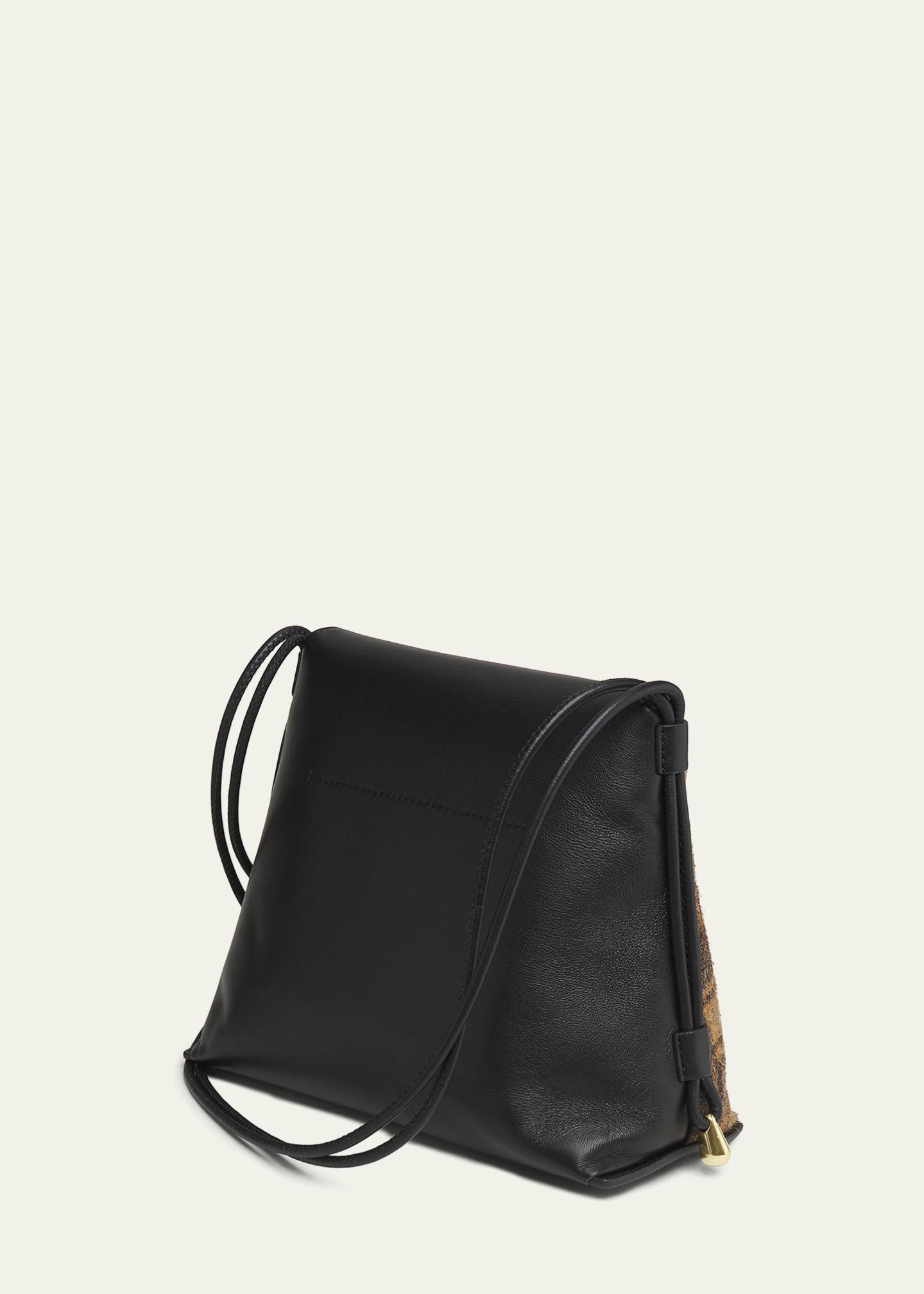 3.1 Phillip Lim ID Petite Soft Fuzzy Suede & Leather Shoulder Bag