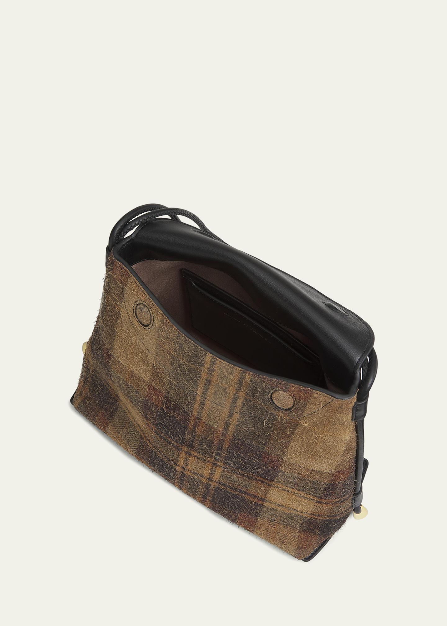 3.1 Phillip Lim ID Petite Soft Fuzzy Suede & Leather Shoulder Bag