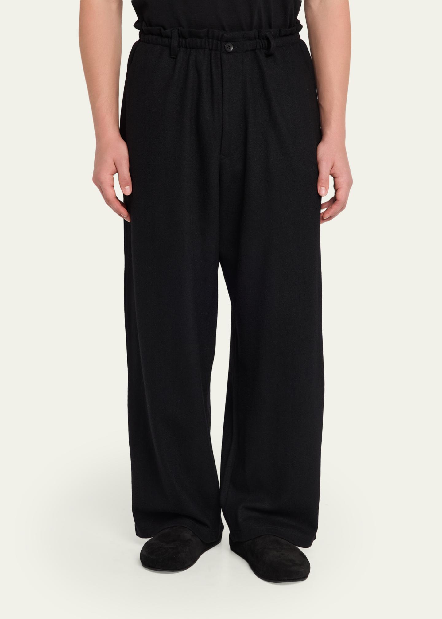 Yohji Yamamoto Men's Wool Jersey Pants - Bergdorf Goodman