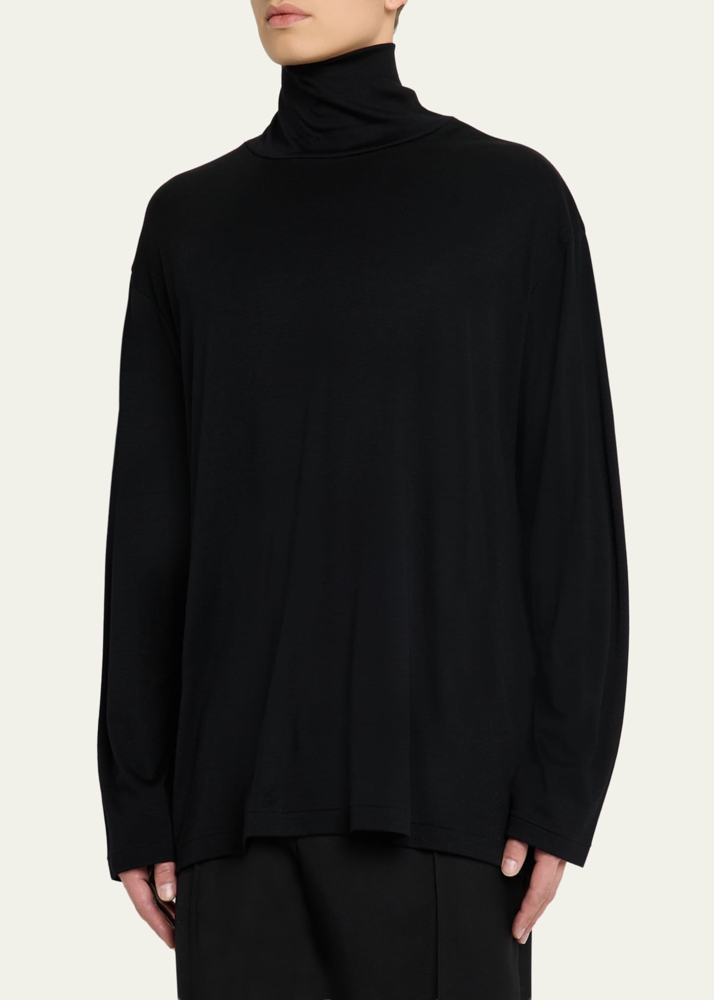 Yohji Yamamoto Men's Wool Turtleneck Top - Bergdorf Goodman