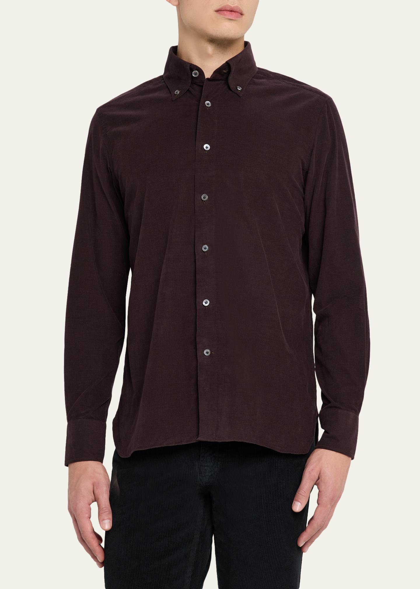 100Hands Men's Micro-Wale Cotton Corduroy Button-Down Shirt - Bergdorf ...