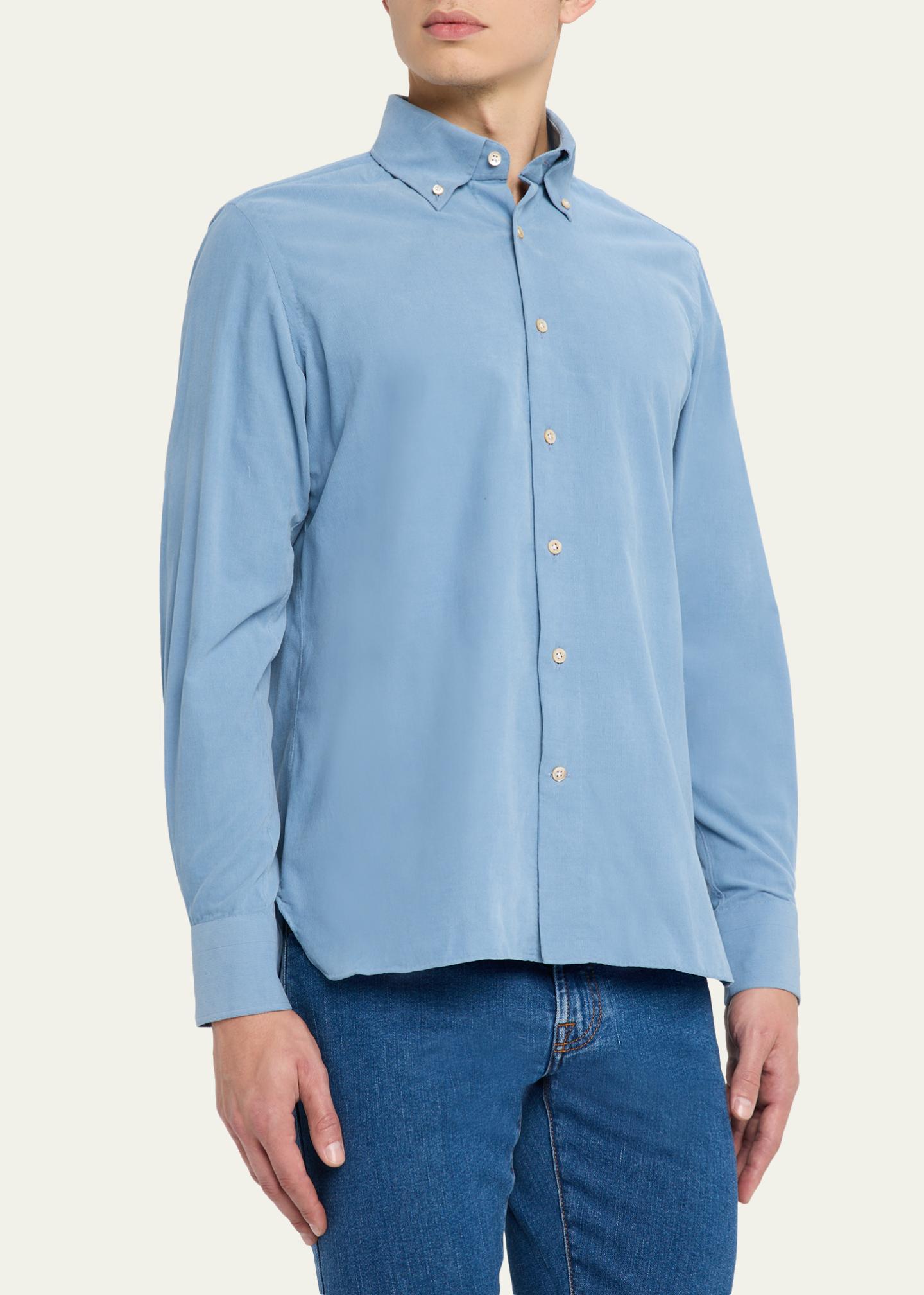100Hands Men's Micro-Wale Cotton Corduroy Button-Down Shirt - Bergdorf ...