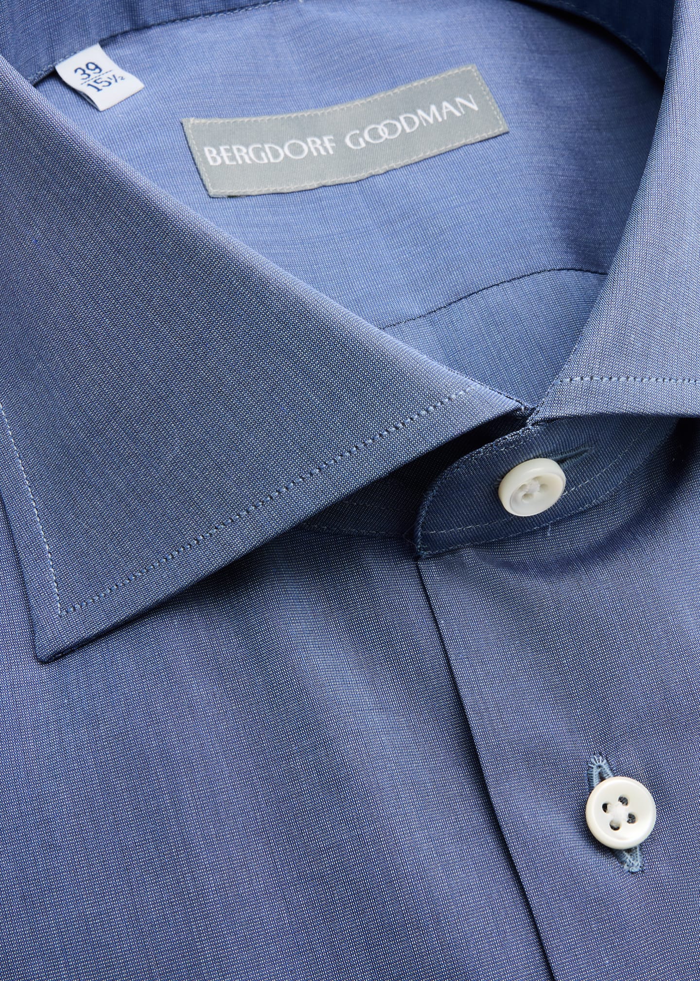 Bergdorf Goodman Men's Cotton Spread Collar Dress Shirt Image 2 of 2