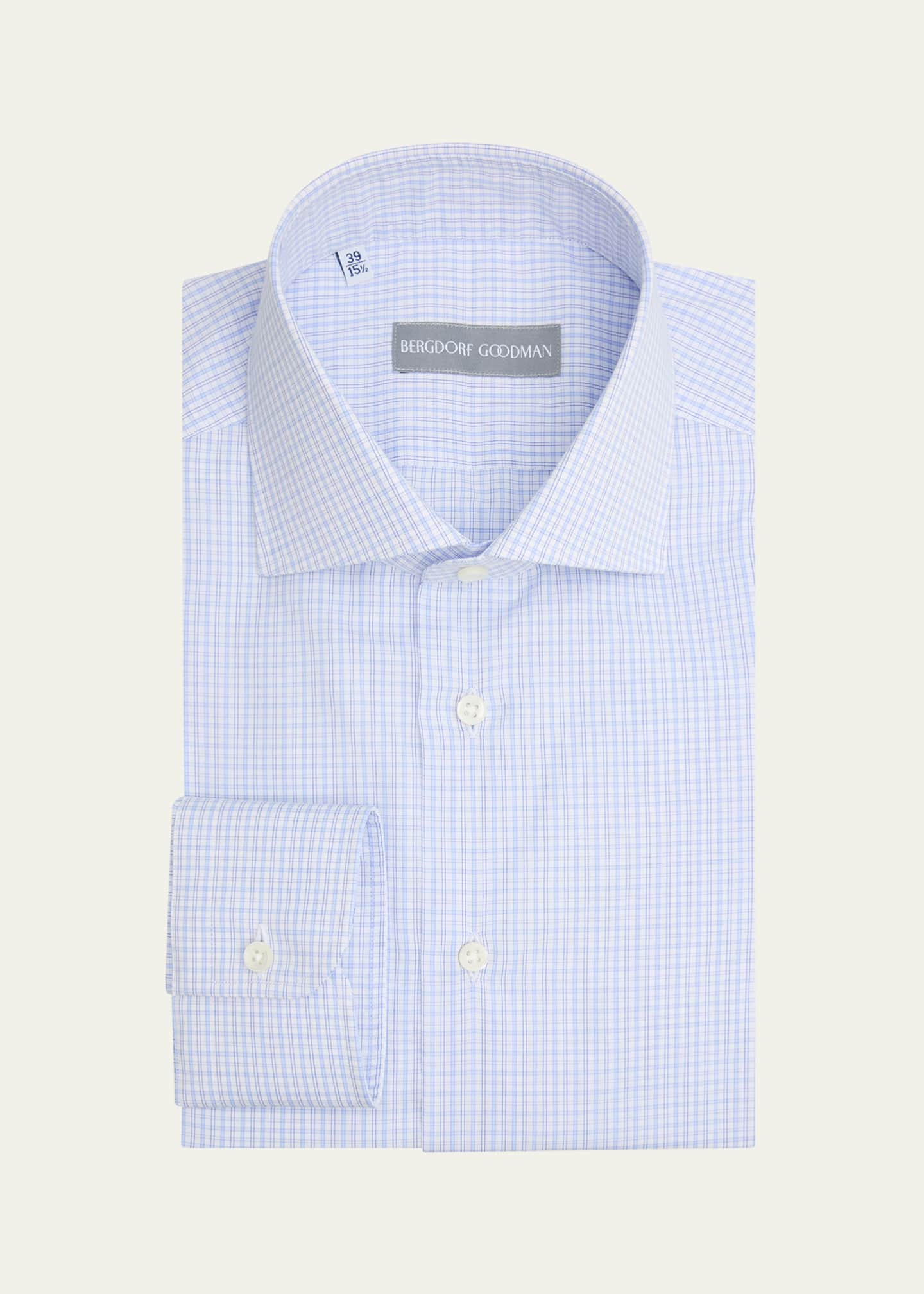 Bergdorf Goodman Men's Check Button-Front Dress Shirt Image 1 of 2