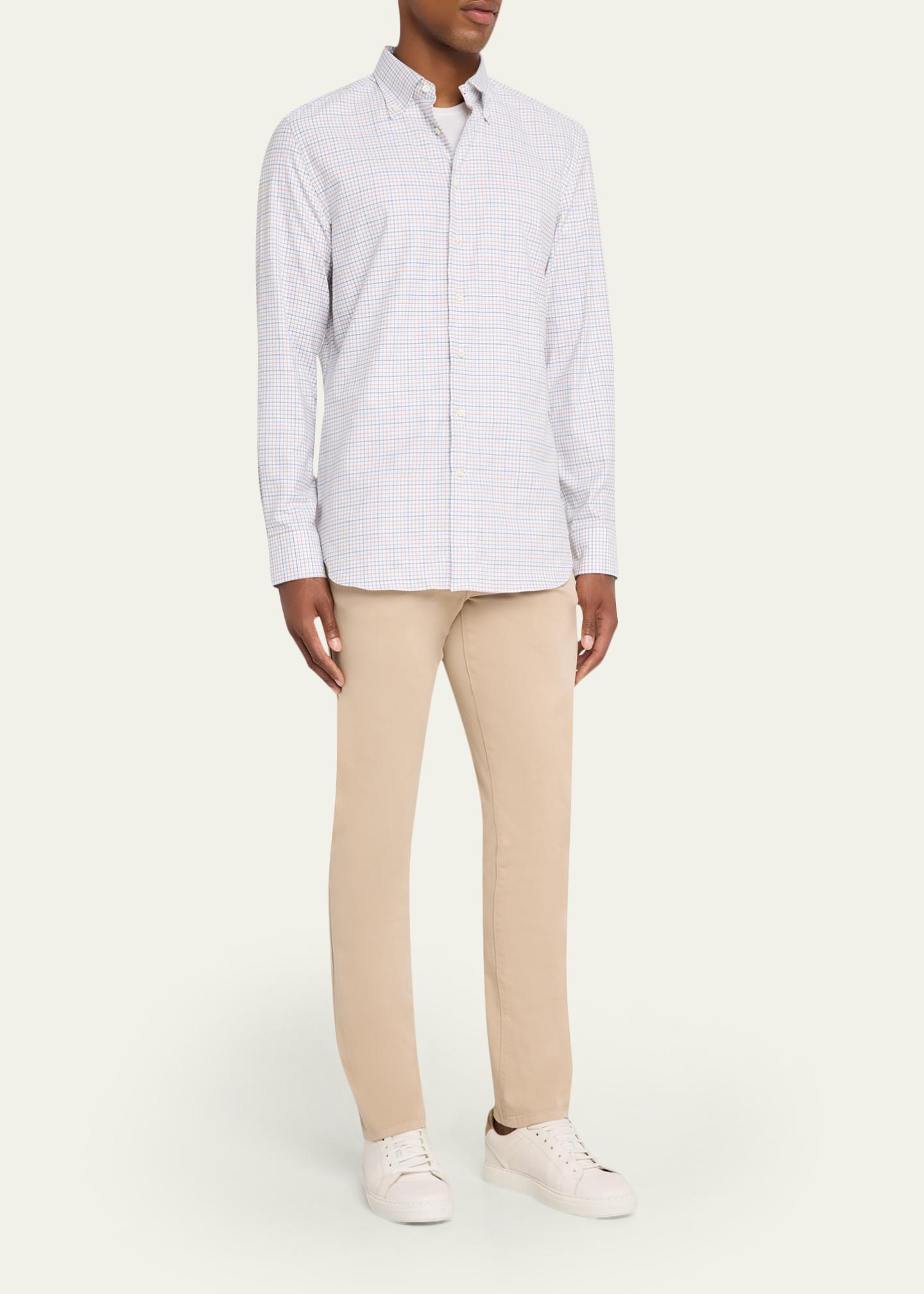 Bergdorf Goodman Men's Cotton Multi-Check Button-Collar Sport Shirt ...