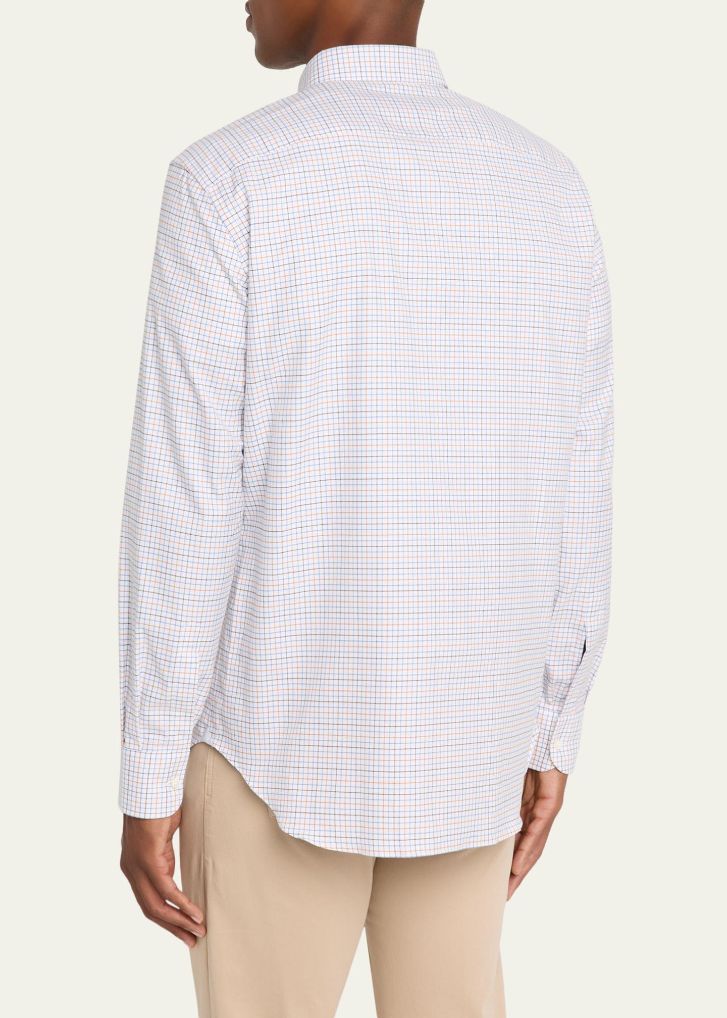 Bergdorf Goodman Men's Cotton Multi-Check Button-Collar Sport Shirt ...