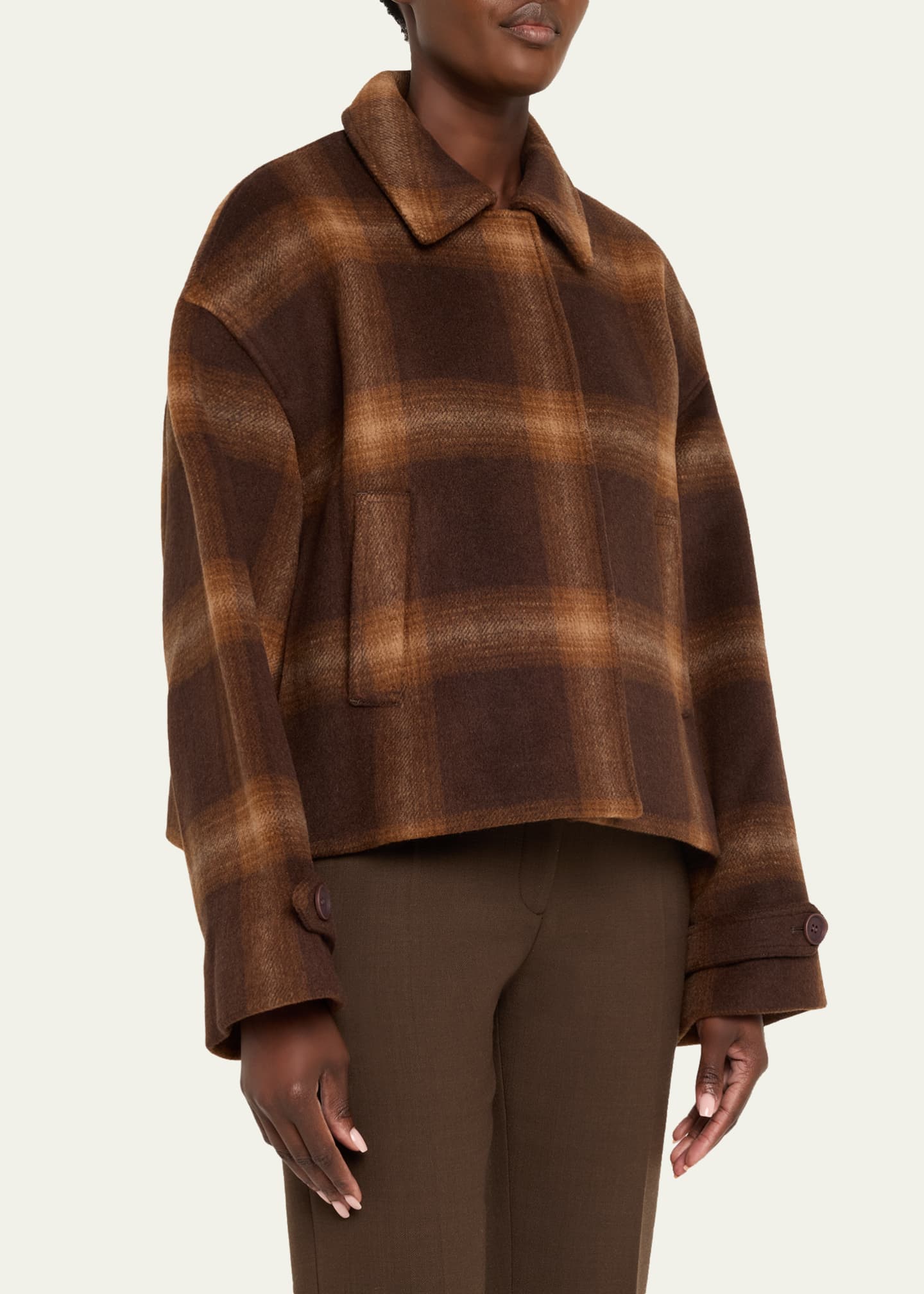 SIMKHAI Colby Plaid Jacket - Bergdorf Goodman