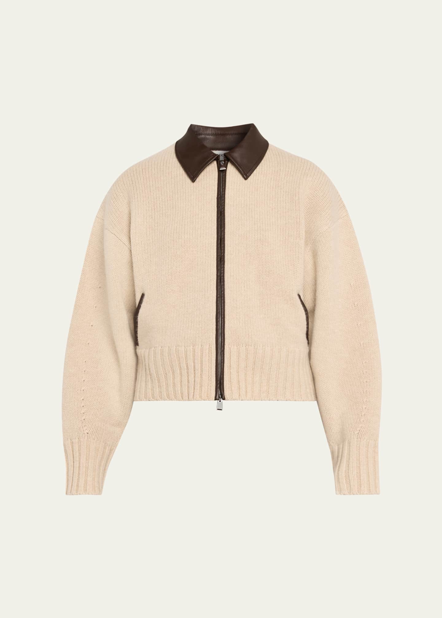 トップス BAMBOO SHOOTS V-Neck Wool Zip Cardigan SIMKHAI Zofia Wool Zip Cardigan - Bergdorf Goodman