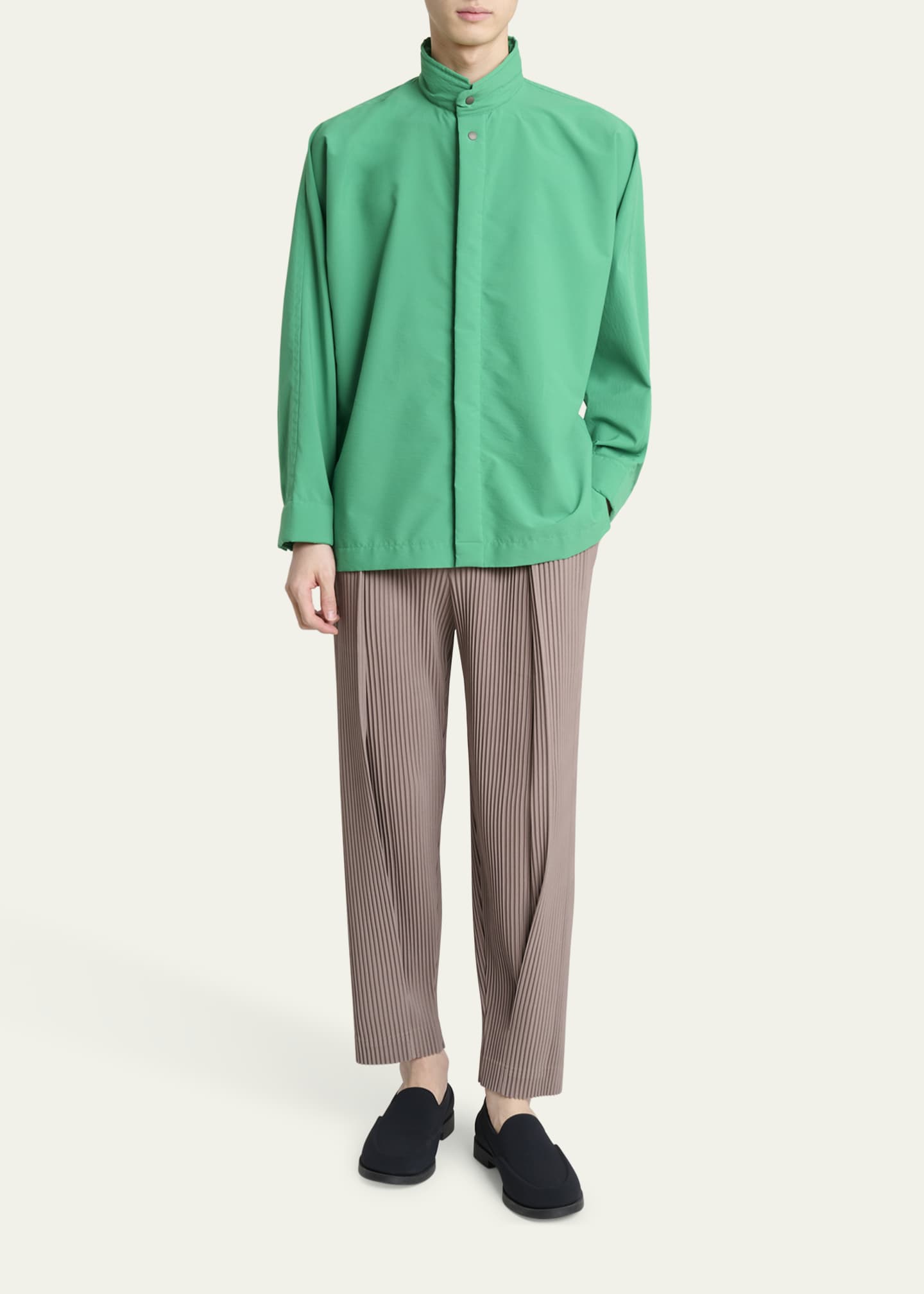 Homme Plisse Issey Miyake Men's Padded Snap-Front Shirt - Bergdorf