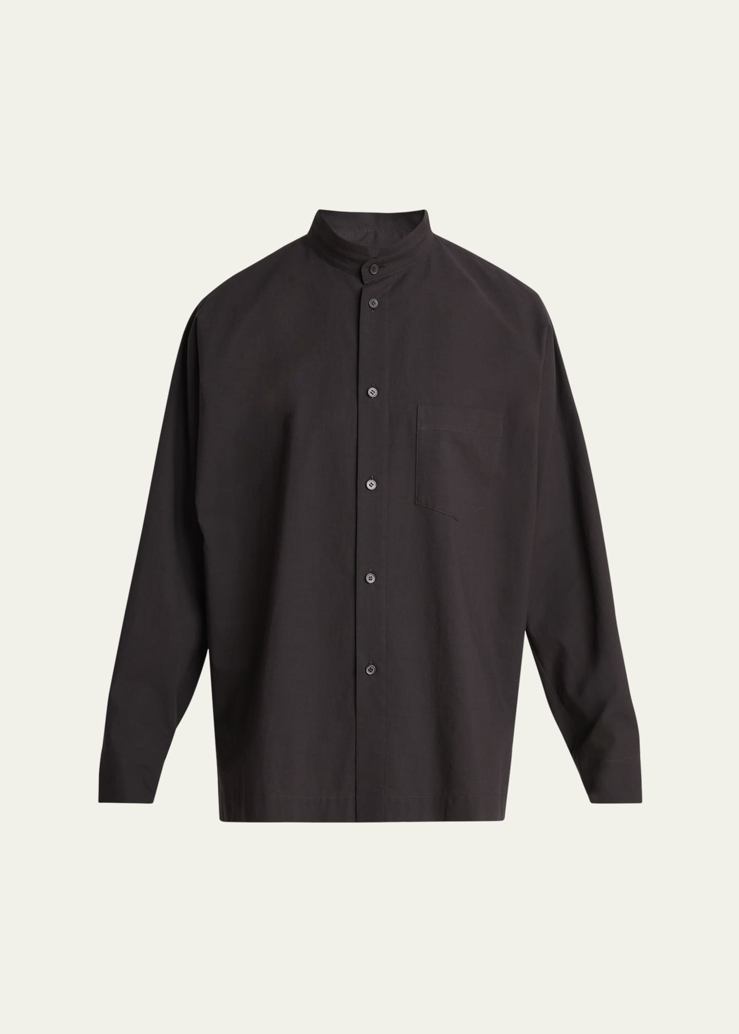Homme Plisse Issey Miyake Men's Streamline Cotton Button-Down Shirt Image 1 of 5
