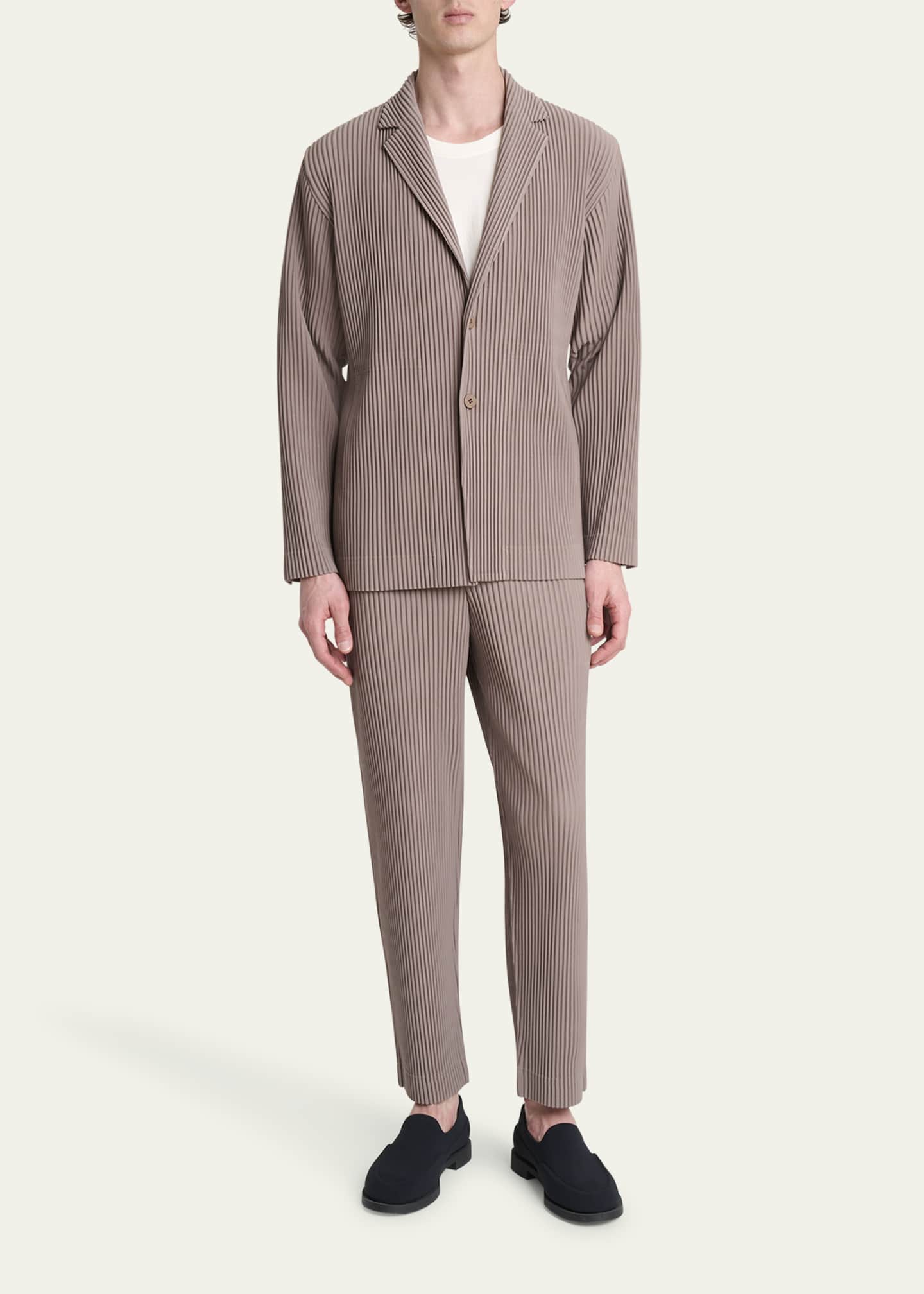 Homme Plisse Issey Miyake Men's Pleated Single-Breasted Sport Coat
