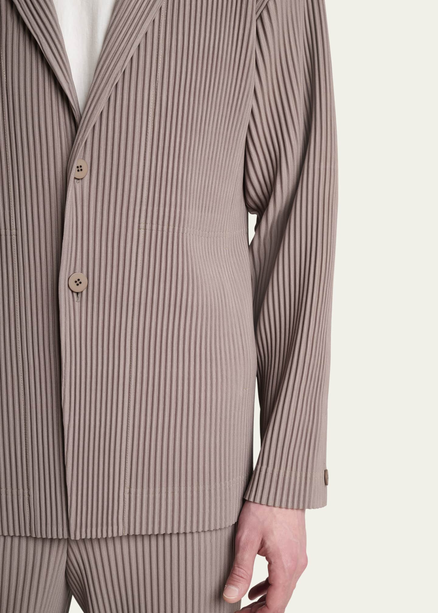 Homme Plisse Issey Miyake Men's Pleated Single-Breasted Sport Coat