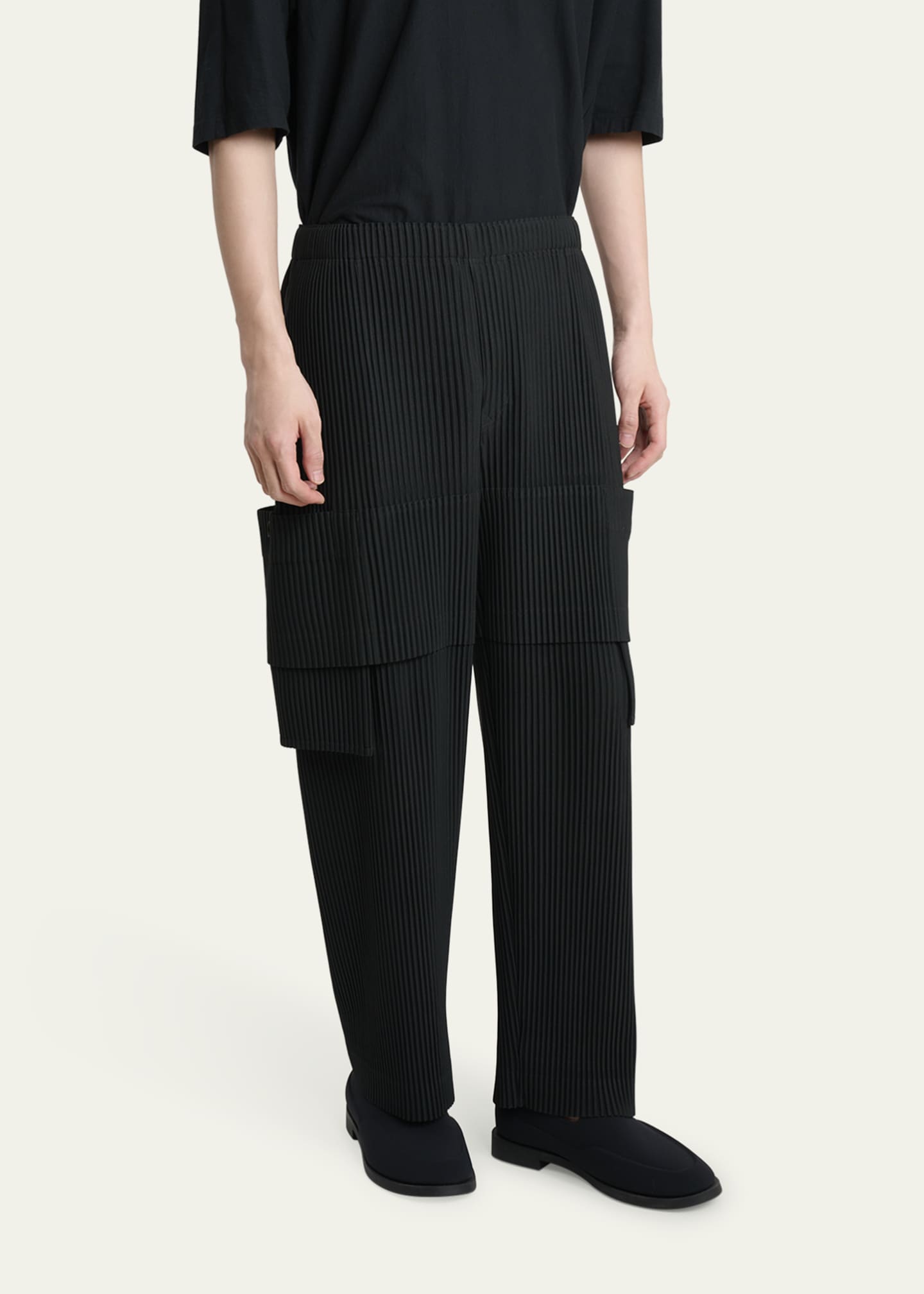 Homme Plisse Issey Miyake Men's Dark Gray Multi Pocket Pants