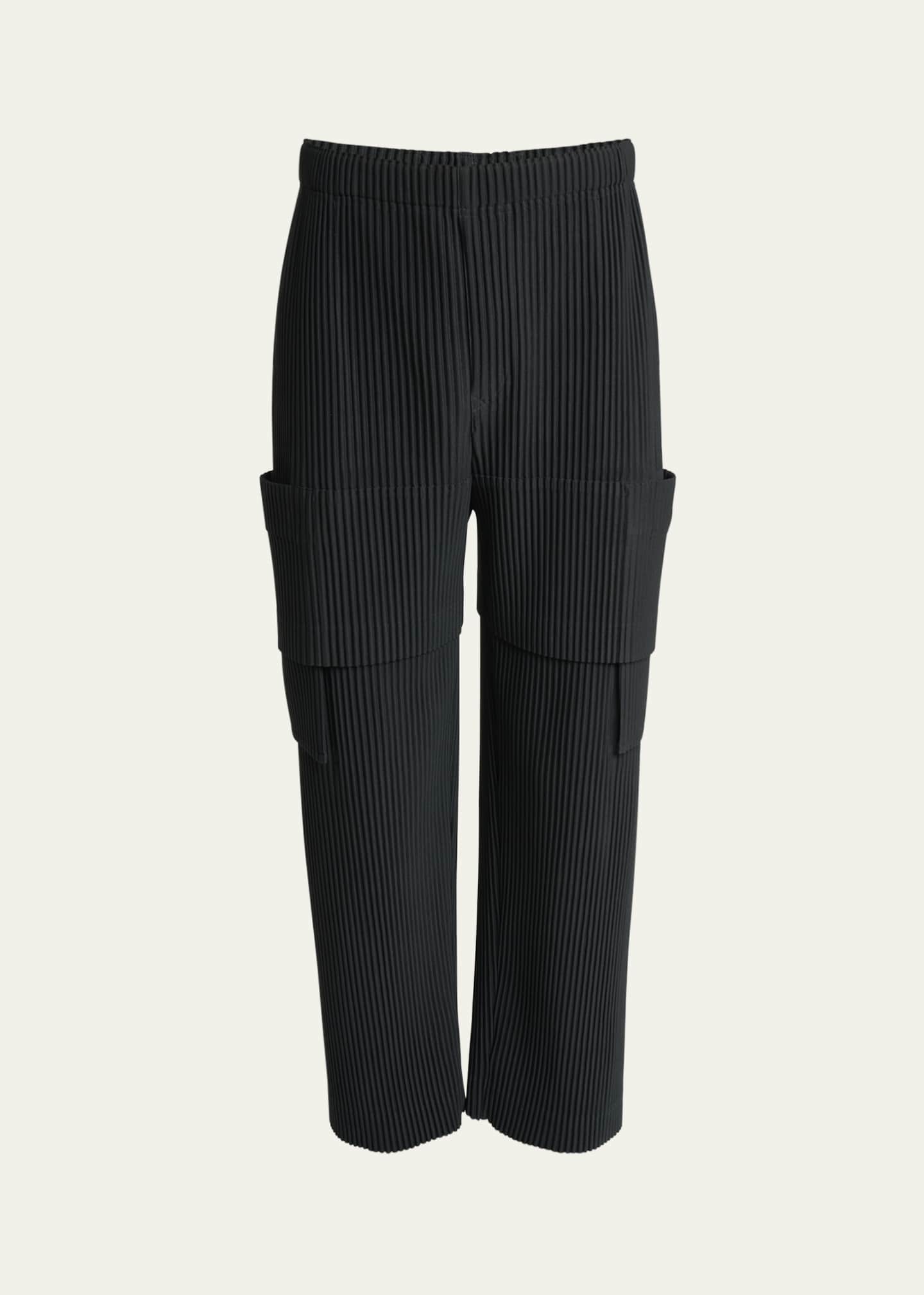 Homme Plisse Issey Miyake Men's Dark Gray Multi Pocket Pants