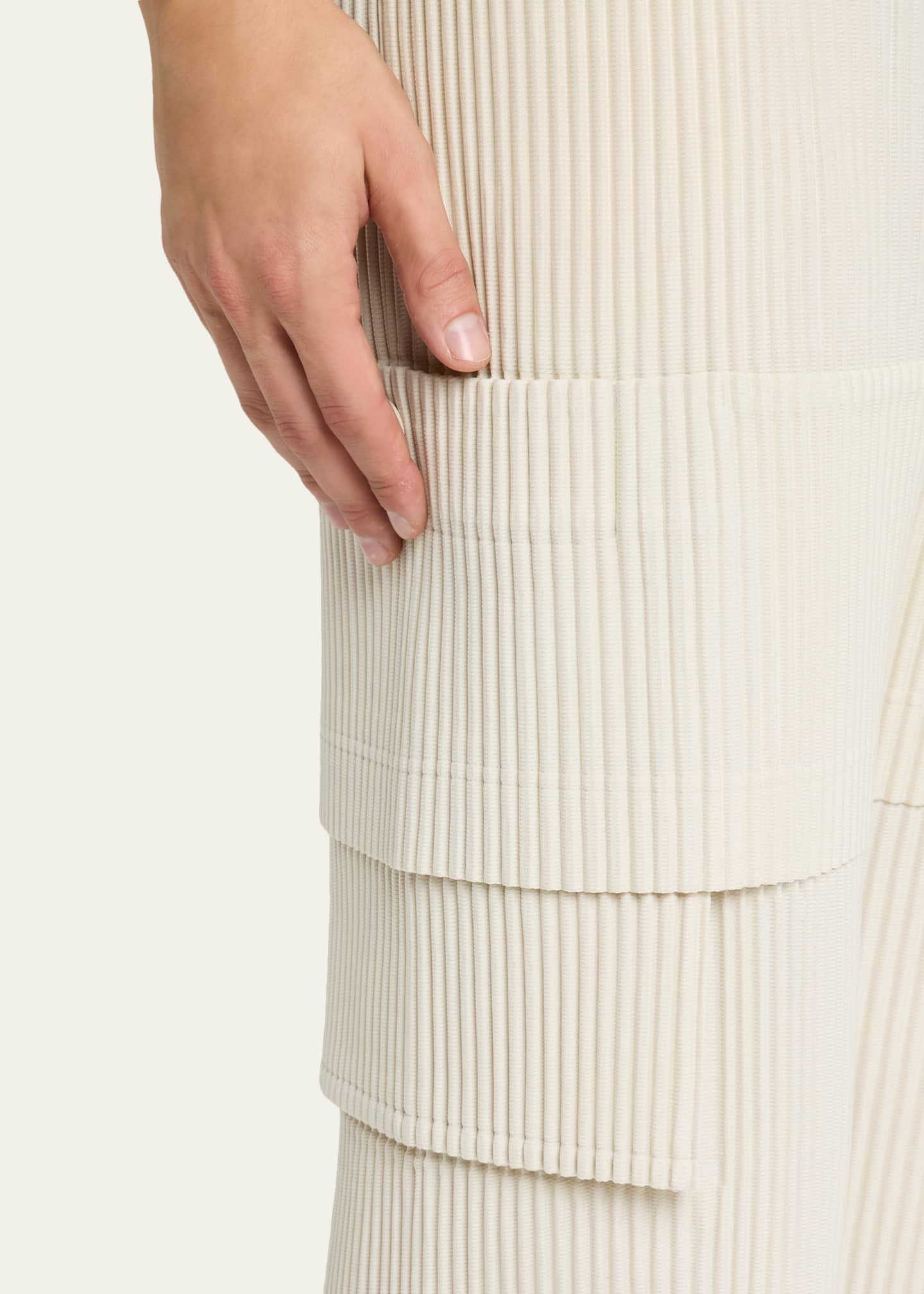 Homme Plisse Issey Miyake Men's Dark Gray Multi Pocket Pants