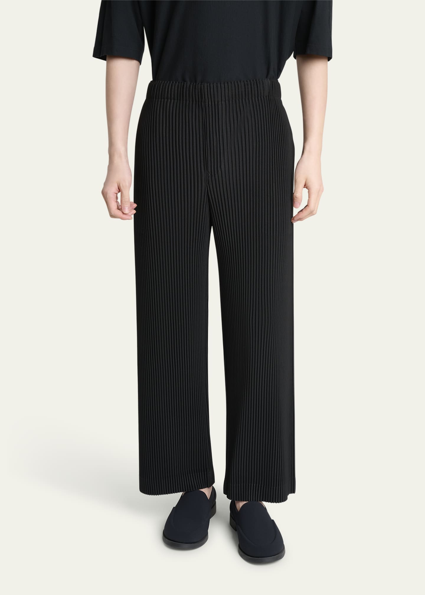 Homme Plisse Issey Miyake Men's Black Pleated Trousers - Bergdorf