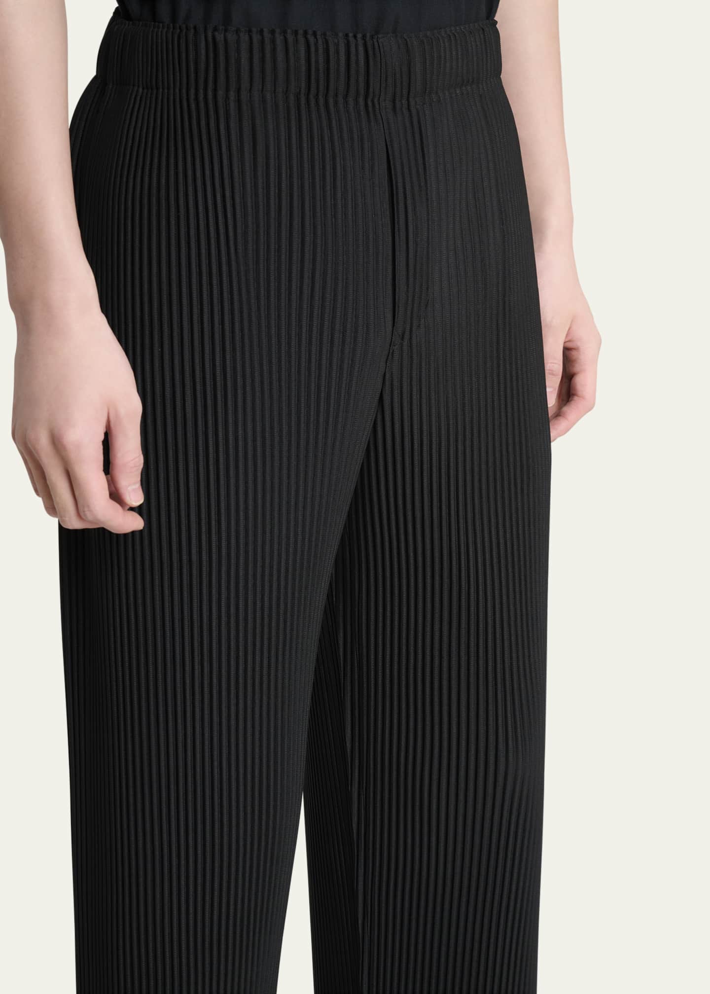 Homme Plisse Issey Miyake Men's Black Pleated Trousers - Bergdorf