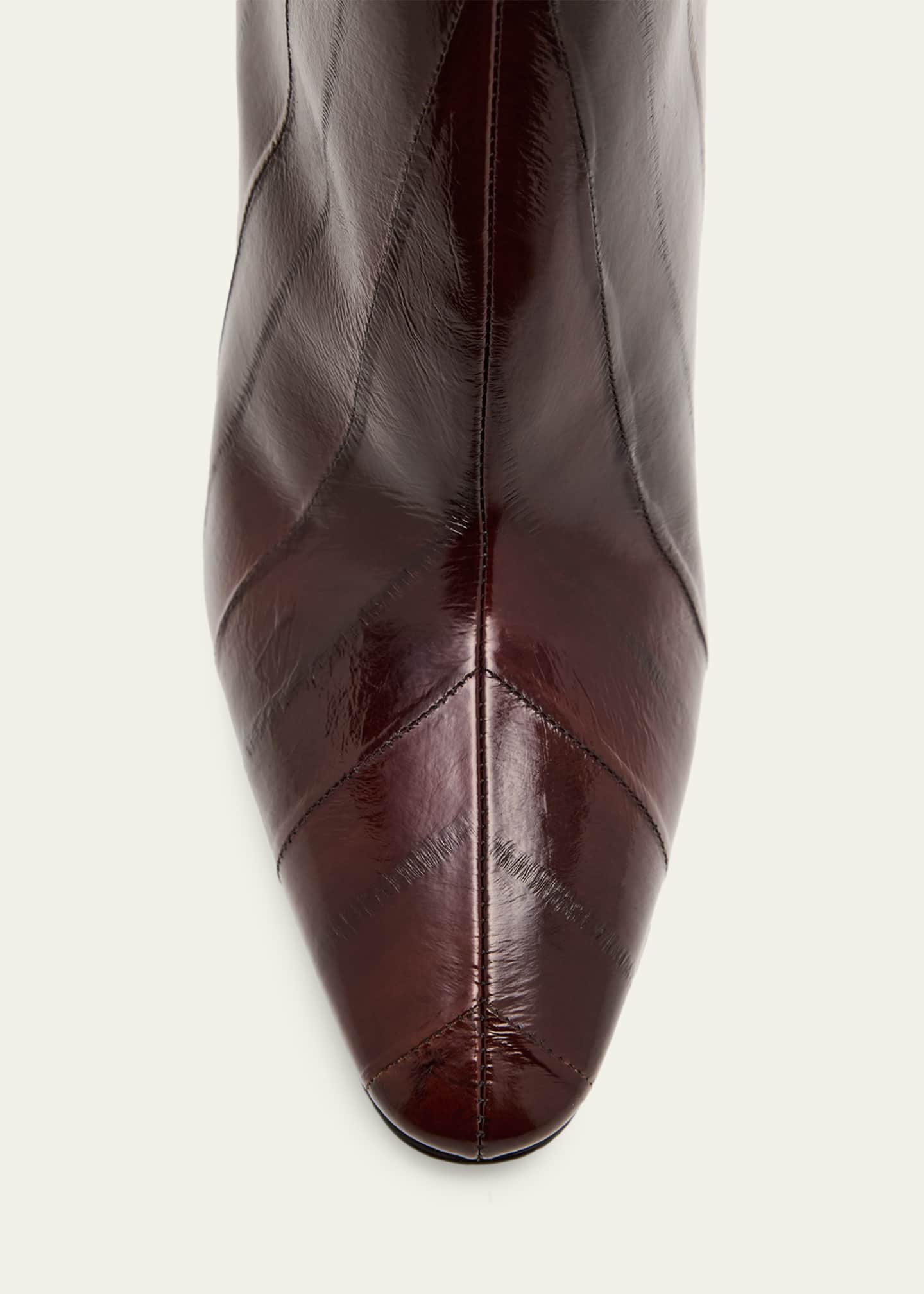 Fendi 95mm Eel Leather Curved Heel Booties - Bergdorf Goodman