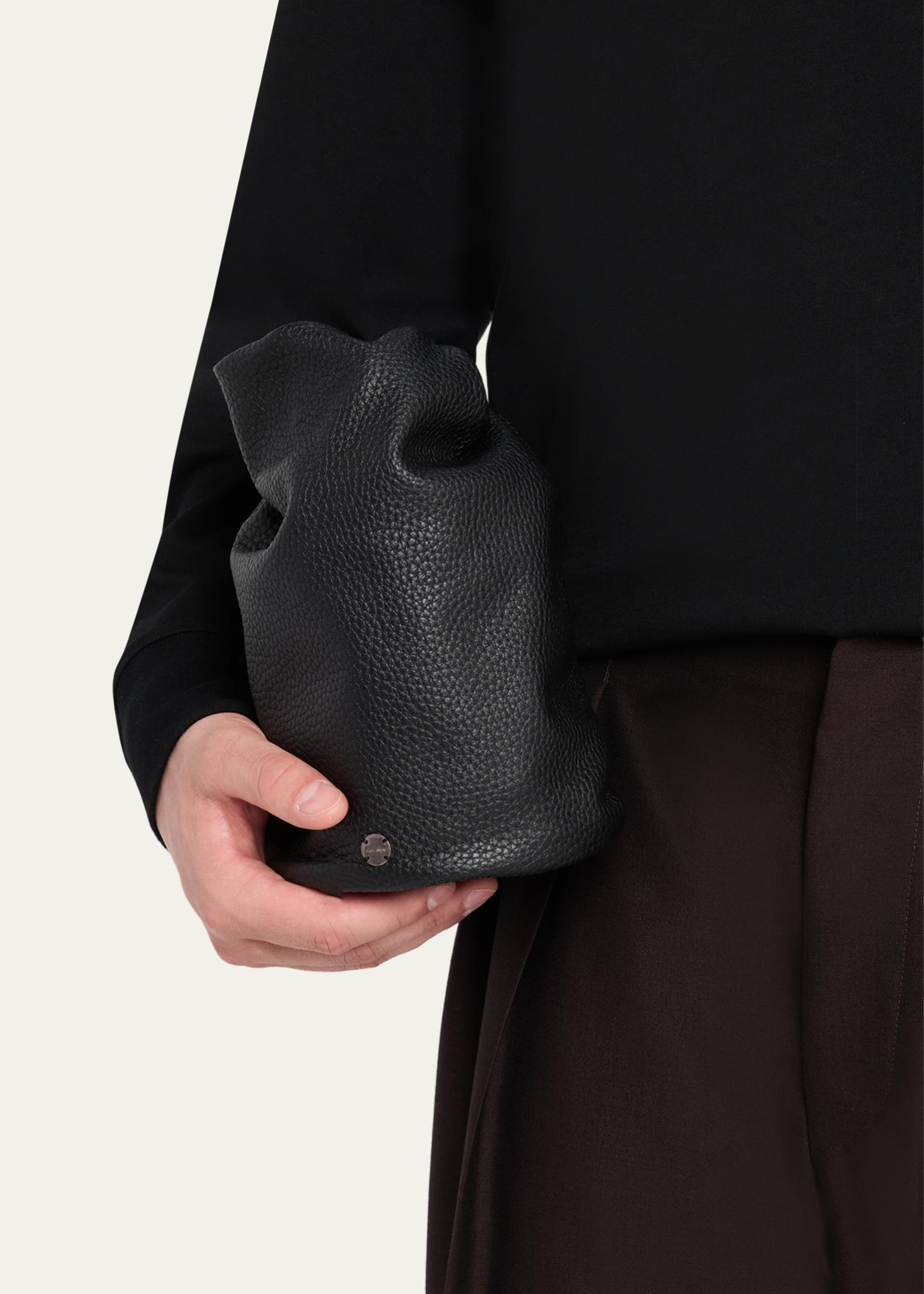 THE ROW Drawstring Pouch バッグ The Row Men's Sporty Leather Drawstring Pouch - Bergdorf Goodman
