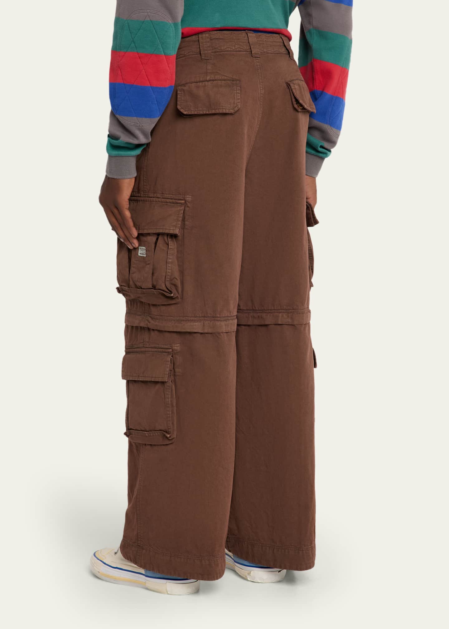 ERL Men's Cotton Zip-Off Wide Leg Cargo Pants - Bergdorf Goodman