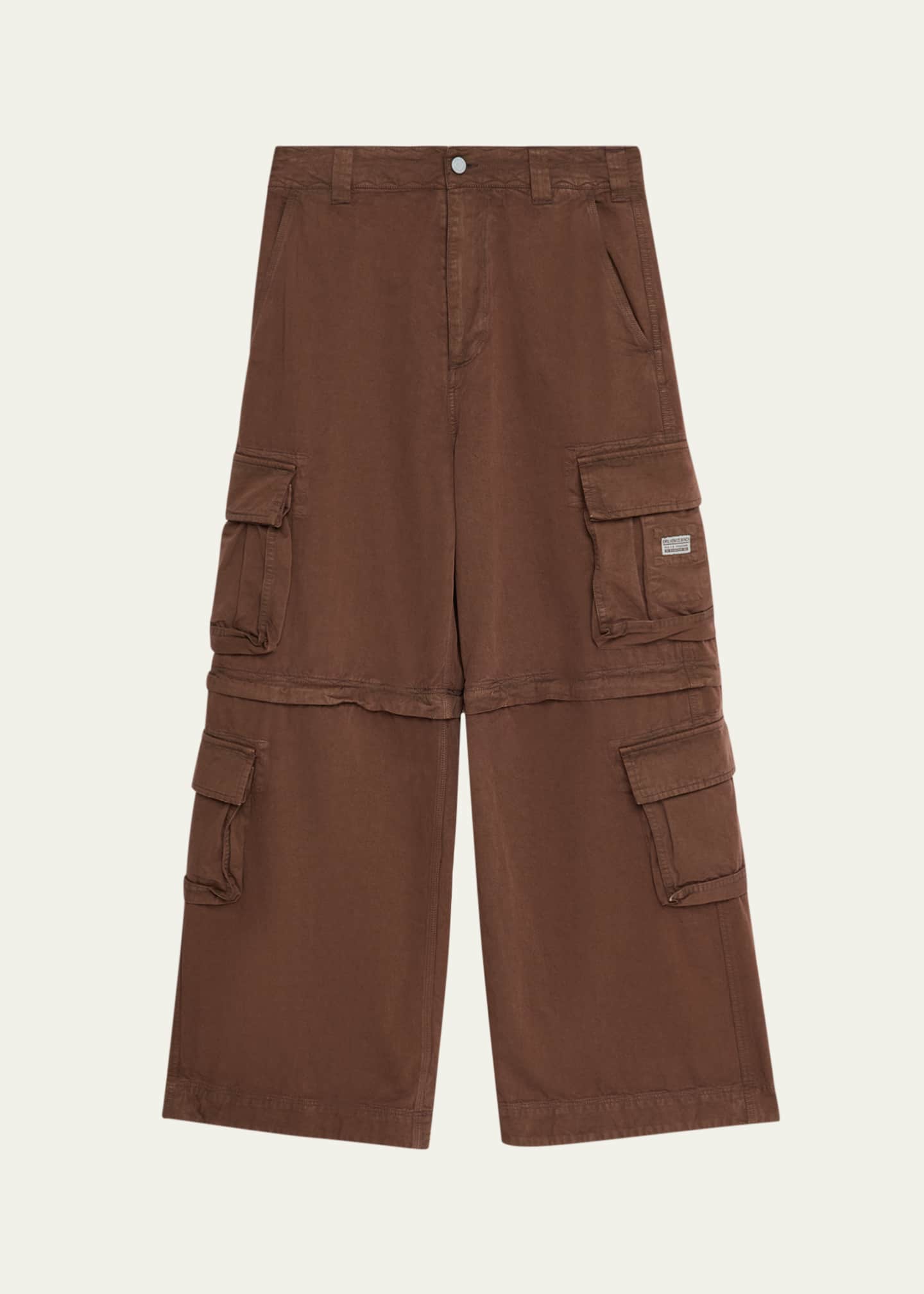 ERL Men's Cotton Zip-Off Wide Leg Cargo Pants - Bergdorf Goodman