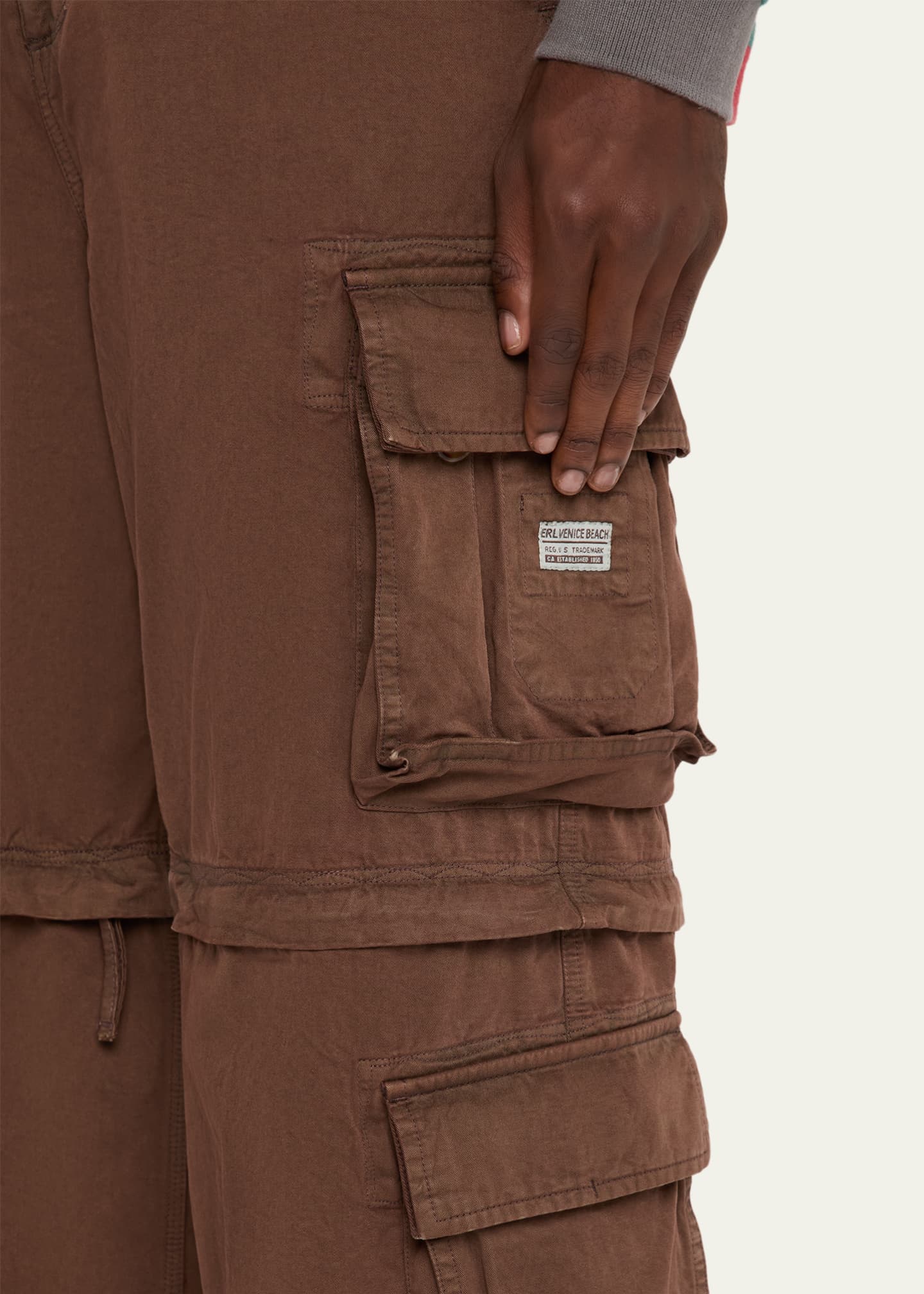 ERL Men's Cotton Zip-Off Wide Leg Cargo Pants - Bergdorf Goodman