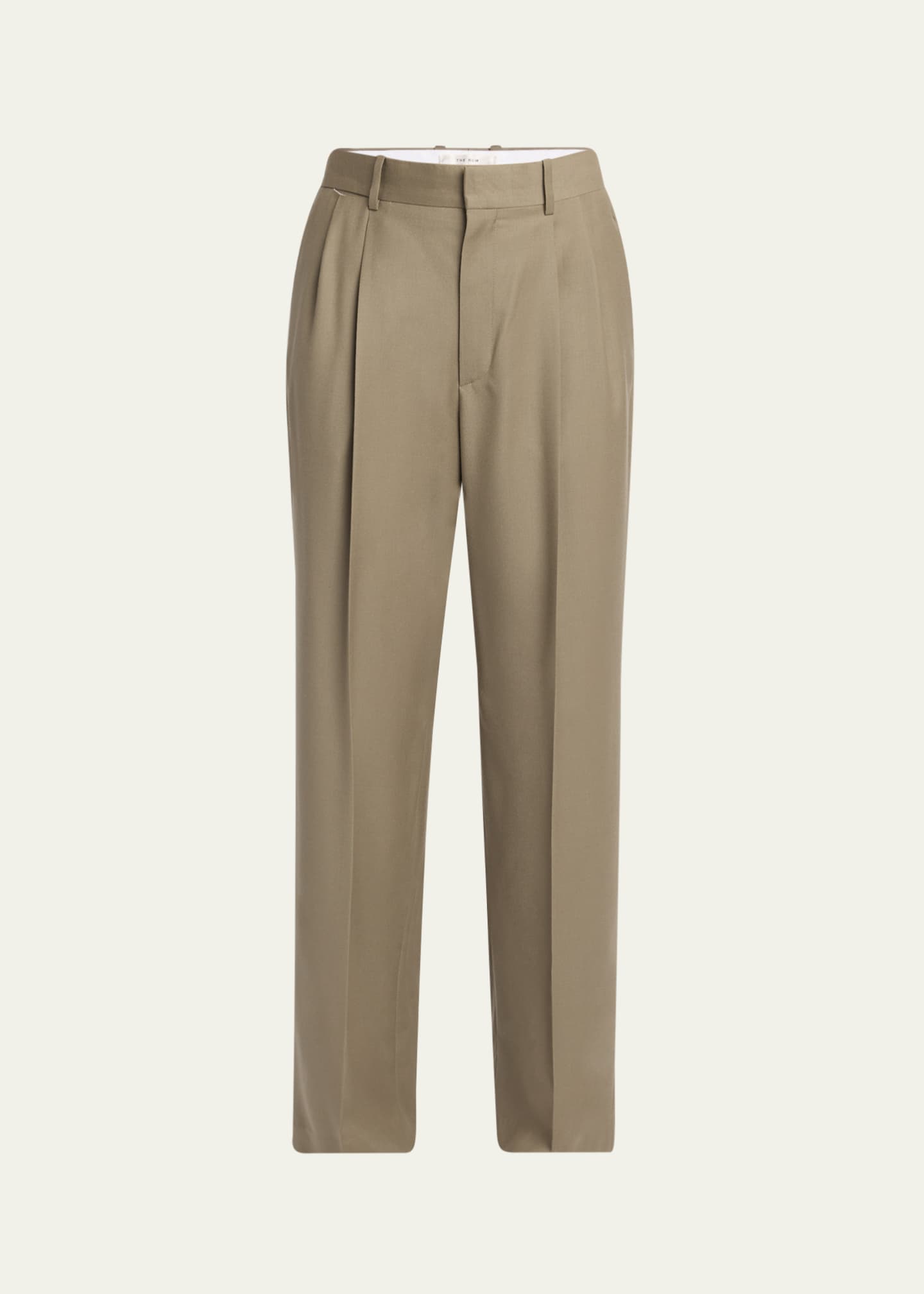 THE ROW Men's Zev Flannel Double-Pleated Pants - Bergdorf Goodman