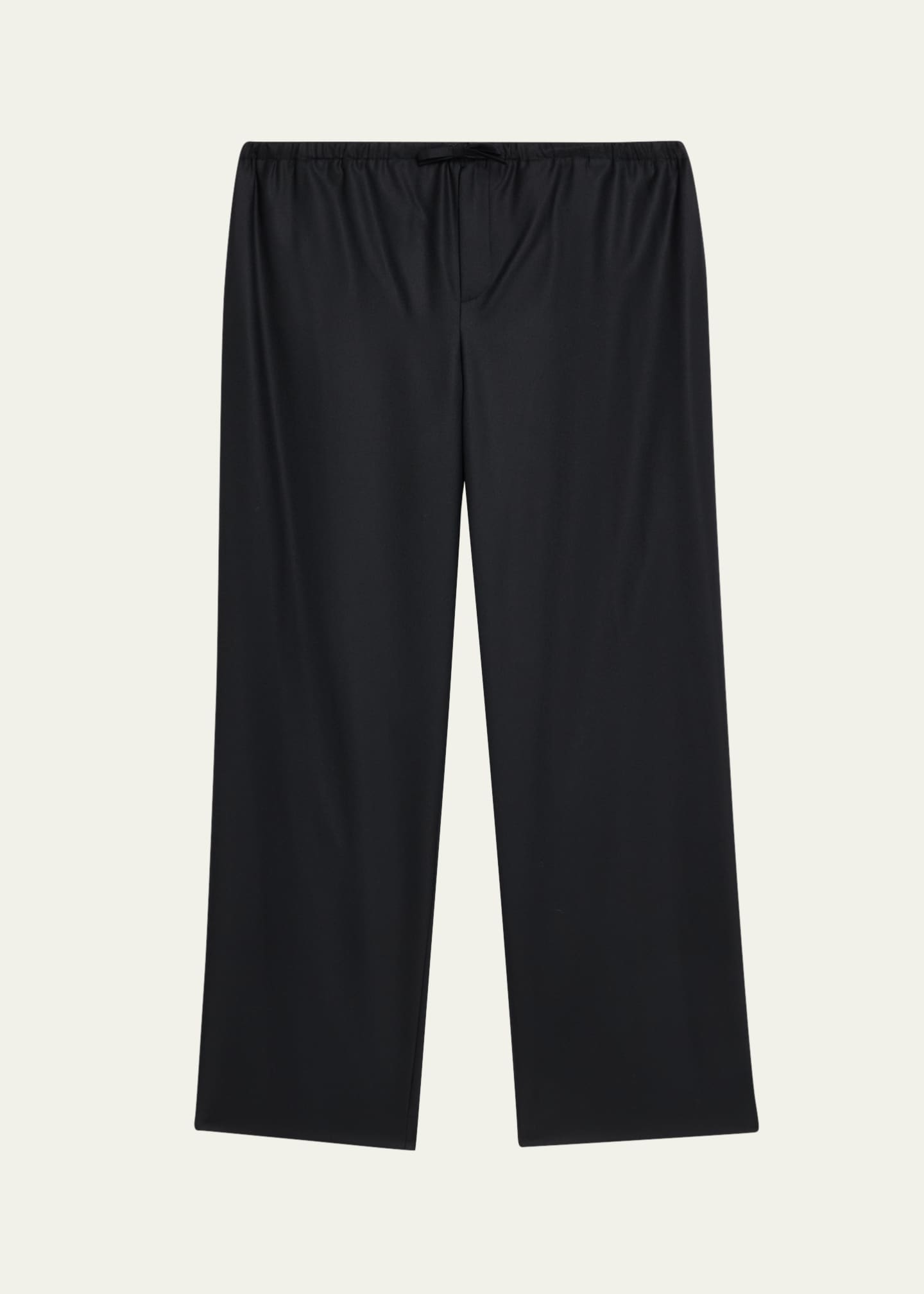 パンツ The Row Xon wool flannel pants THE ROW Men's Xon Wool Flannel Relaxed-Fit Drawstring Pants