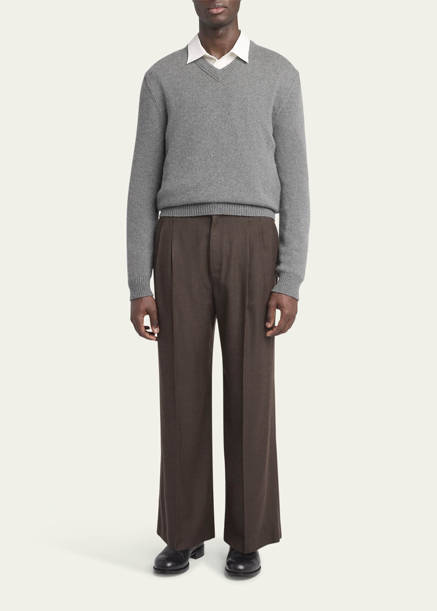 THE ROW Men's Horik Cashmere V-Neck Sweater - Bergdorf Goodman
