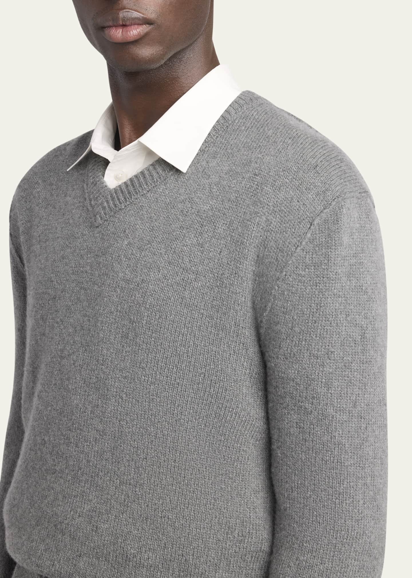 THE ROW Men's Horik Cashmere V-Neck Sweater - Bergdorf Goodman