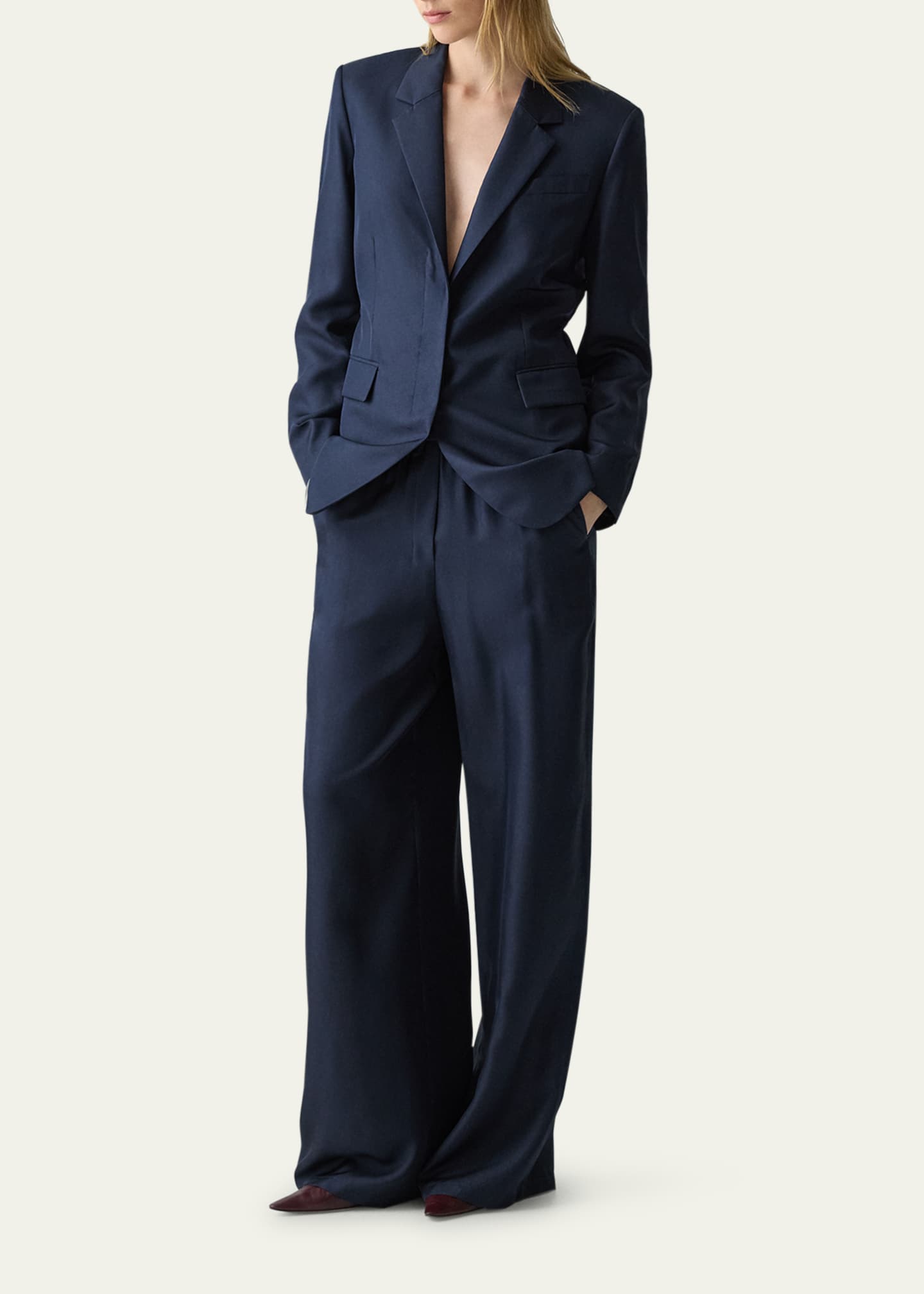 Theory Relaxed Silk Cinch Blazer - Bergdorf Goodman