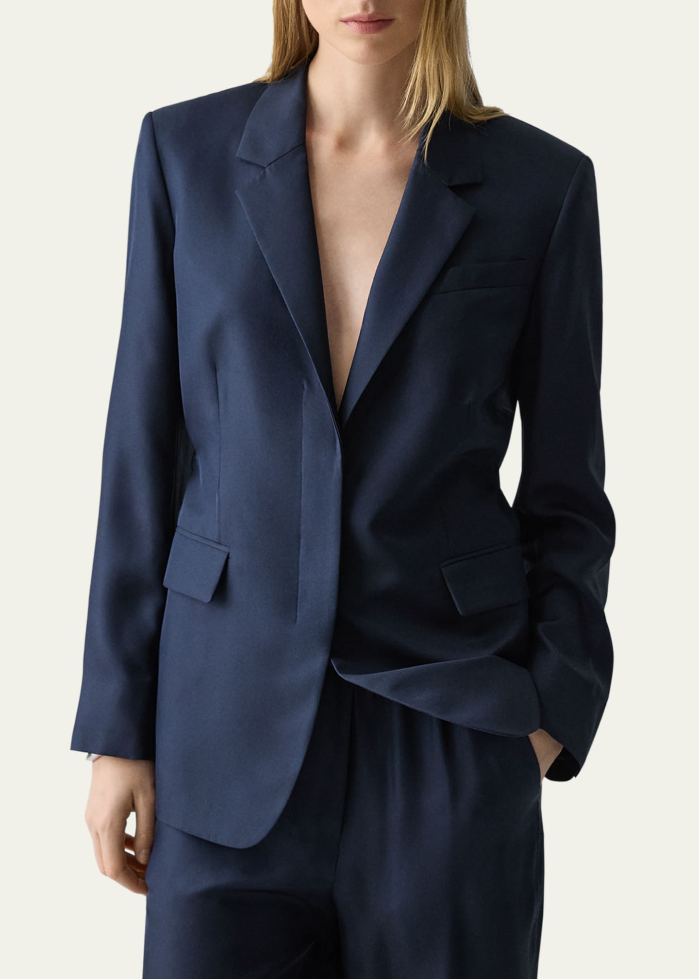 Theory Relaxed Silk Cinch Blazer - Bergdorf Goodman