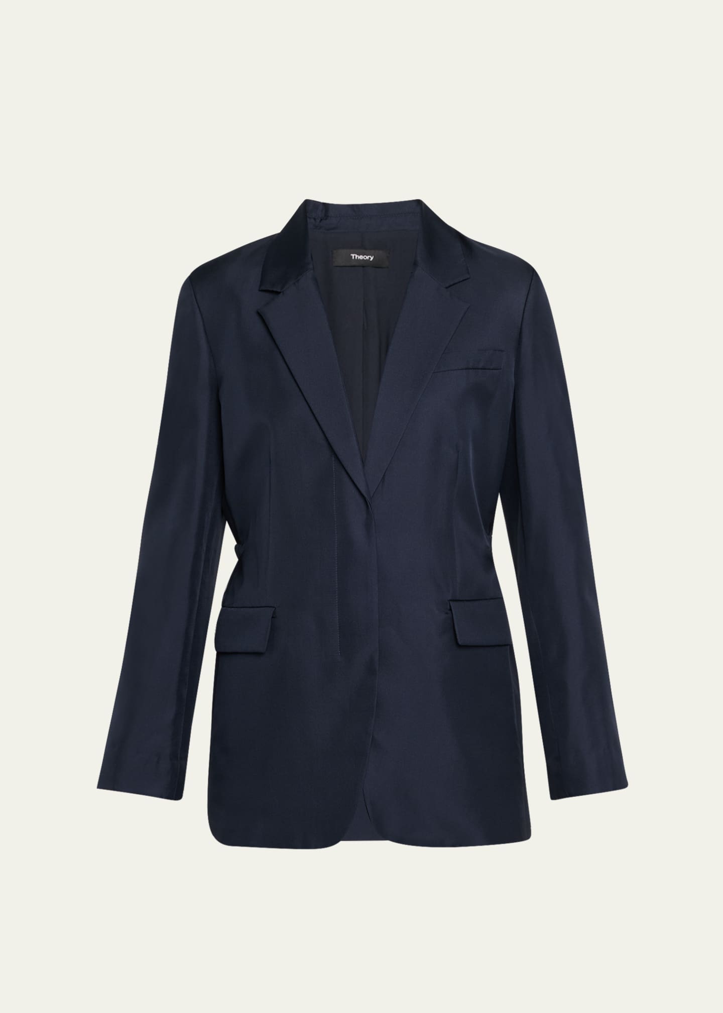 Theory Relaxed Silk Cinch Blazer - Bergdorf Goodman
