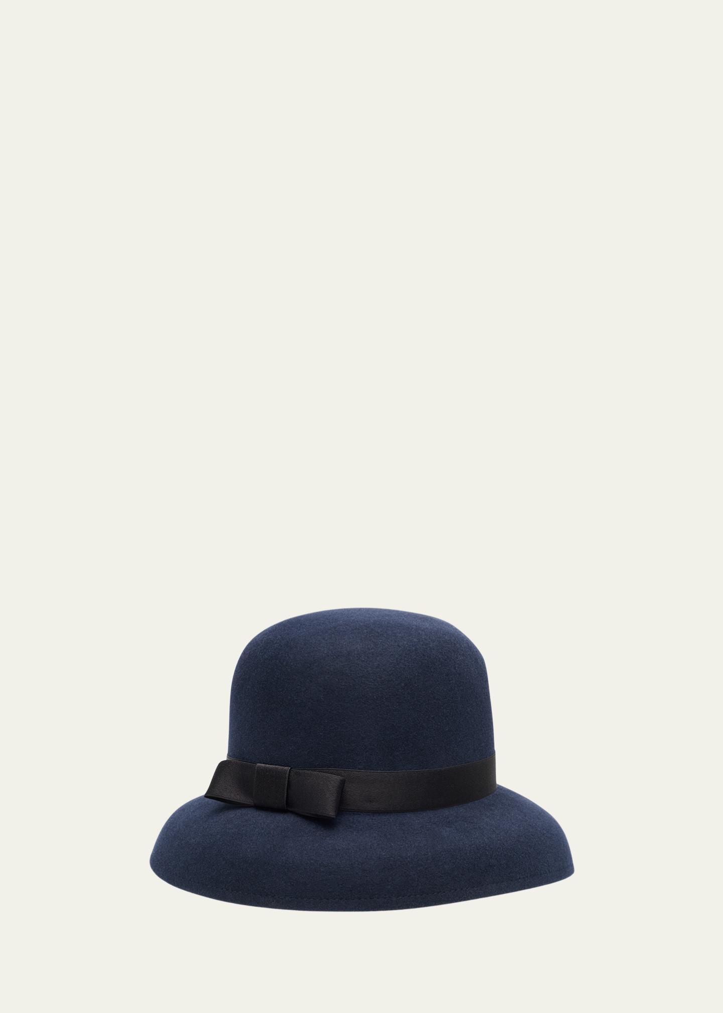 Loro Piana Diana Rabbit Fur Felt & Baby Cashmere Hat  display picture 3
