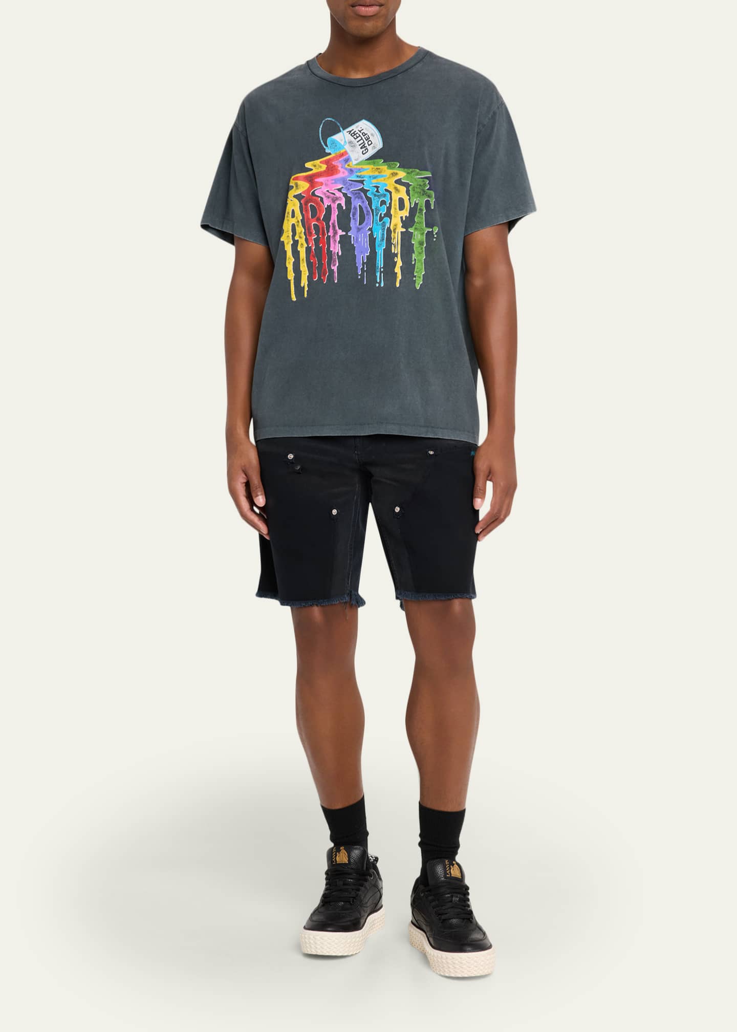 GALLERY DEPARTMENT Men's Art Dept Paint Drip Relaxed-Fit Graphic T-Shirt Image 2 of 5