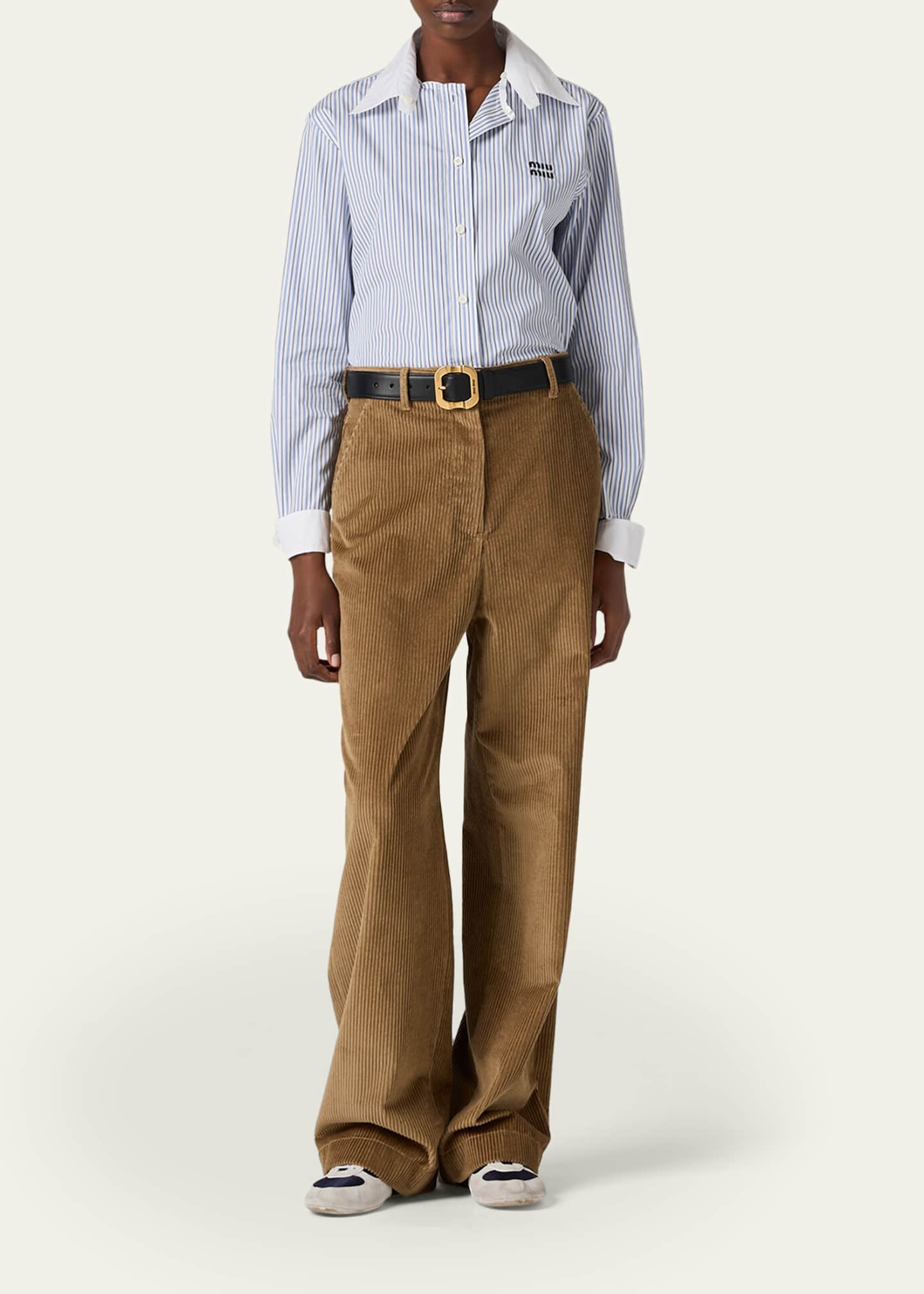 Miu Miu Corduroy Wide-Leg Pants - Bergdorf Goodman