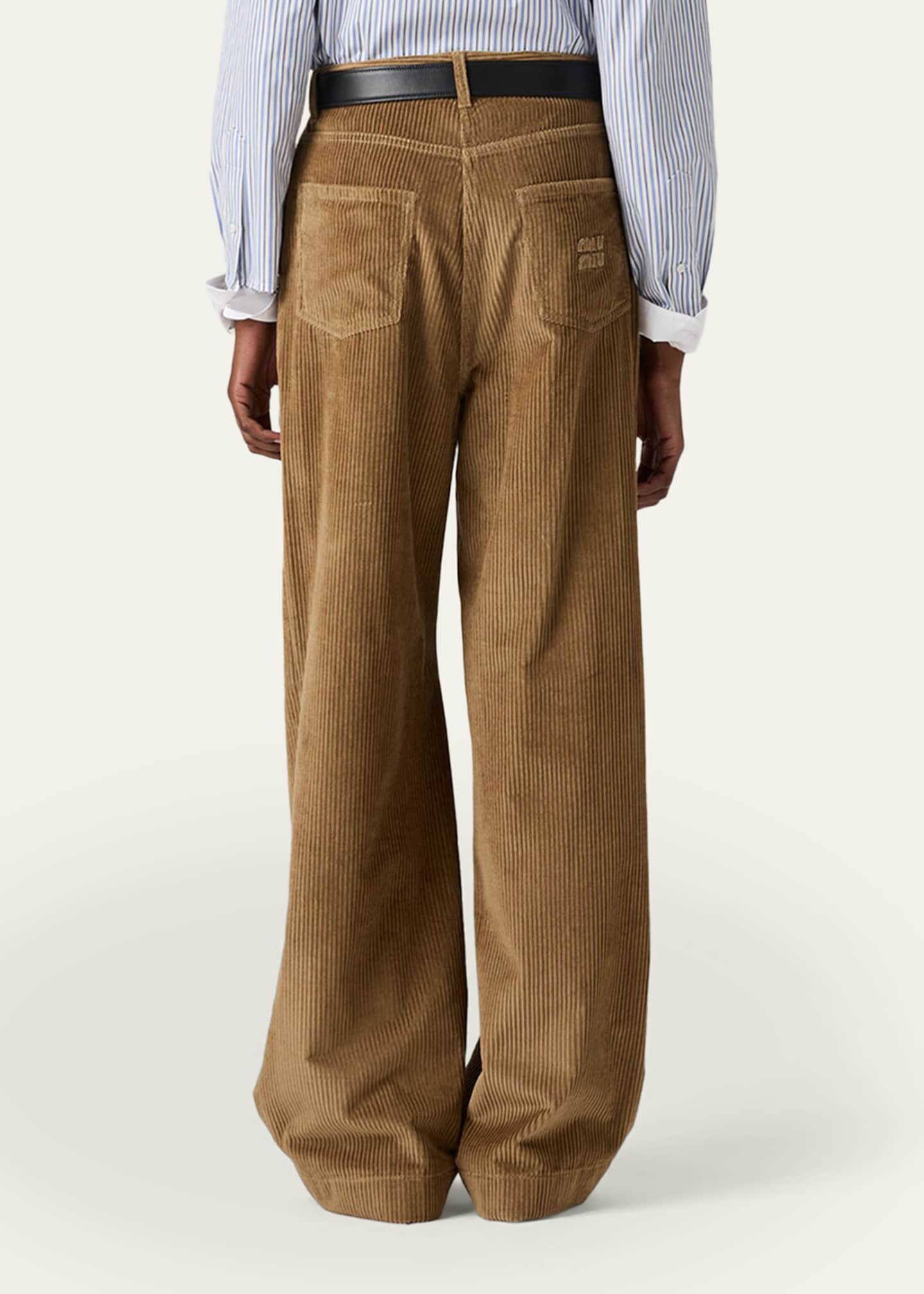 Miu Miu Corduroy Wide-Leg Pants - Bergdorf Goodman