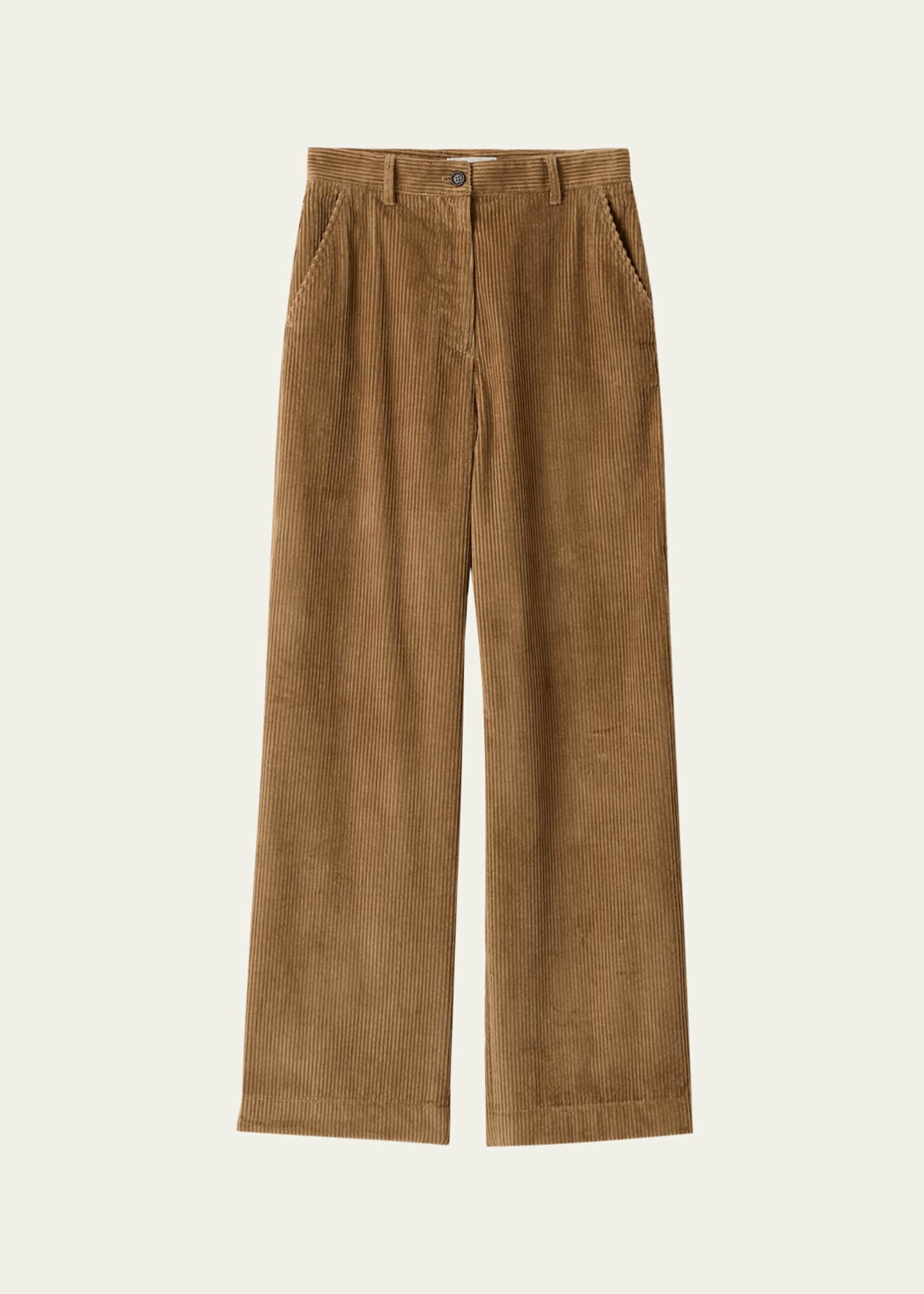 【関税&送料込】Miu Miu Dark Brown Velvet Wide-Leg Pant Miu Miu Corduroy Wide-Leg Pants - Bergdorf Goodman