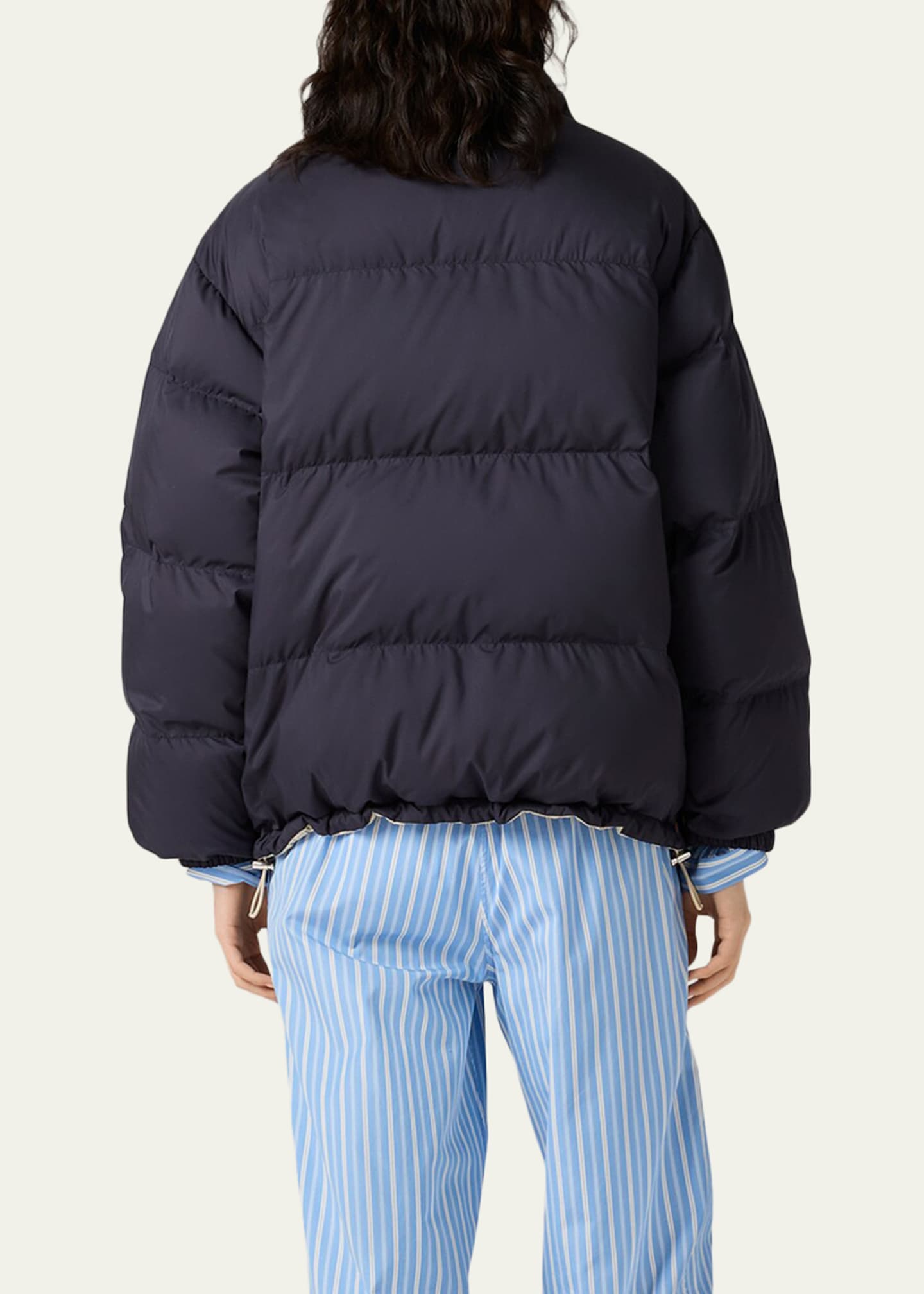 Oversized Ponge Puffer Jacket