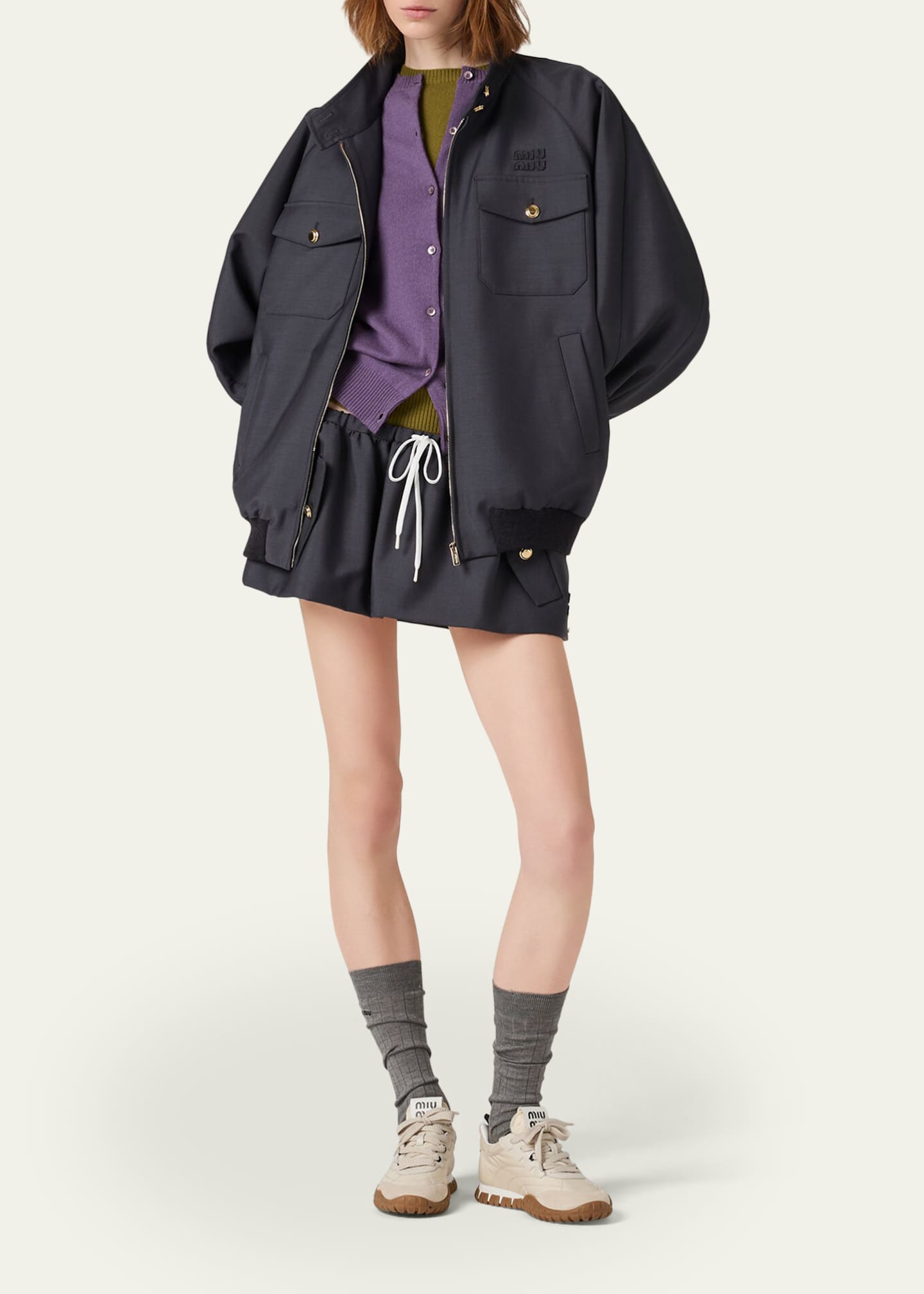 Miu Miu Bomber Jacket - Bergdorf Goodman