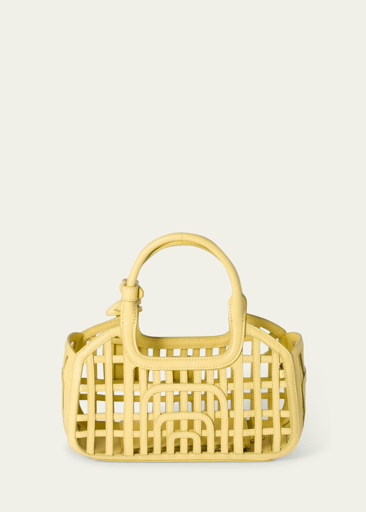 Miu Miu Woven Leather Top-Handle Bag - Bergdorf Goodman