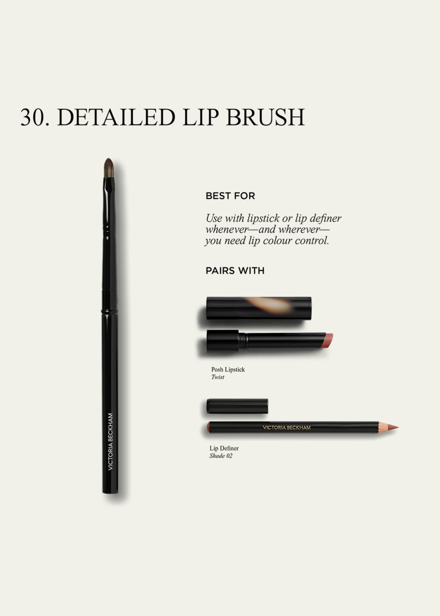 Victoria Beckham Brush 30, Detailed Lip Image 2 of 5