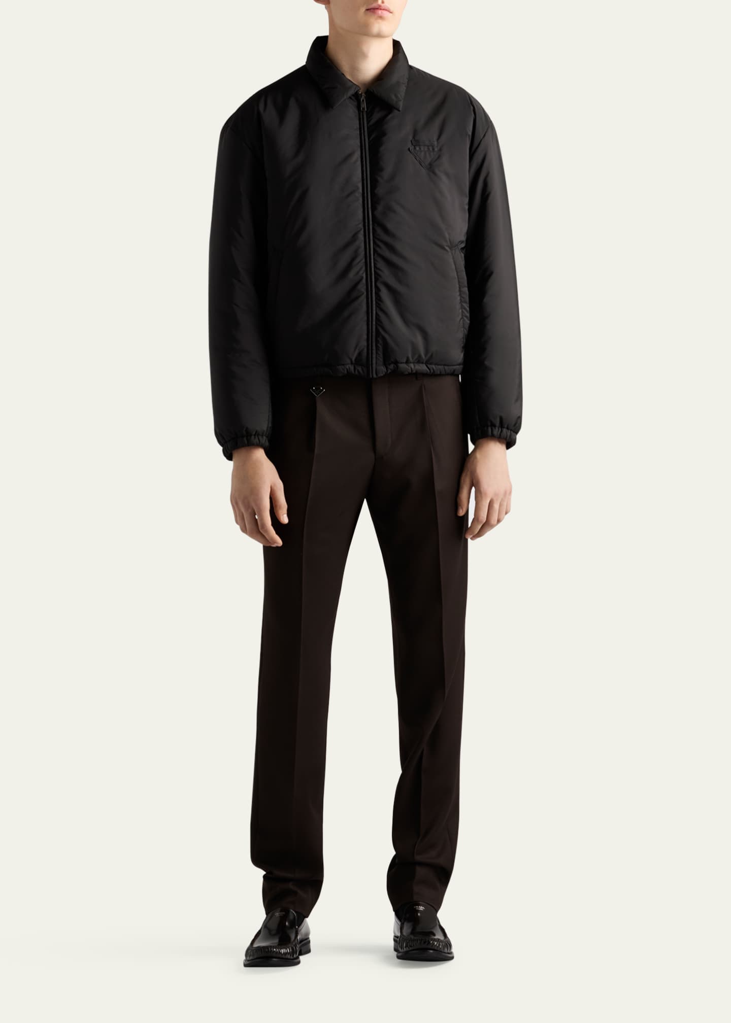 Prada Men's Re-Nylon Cropped Jacket Image 2 of 4