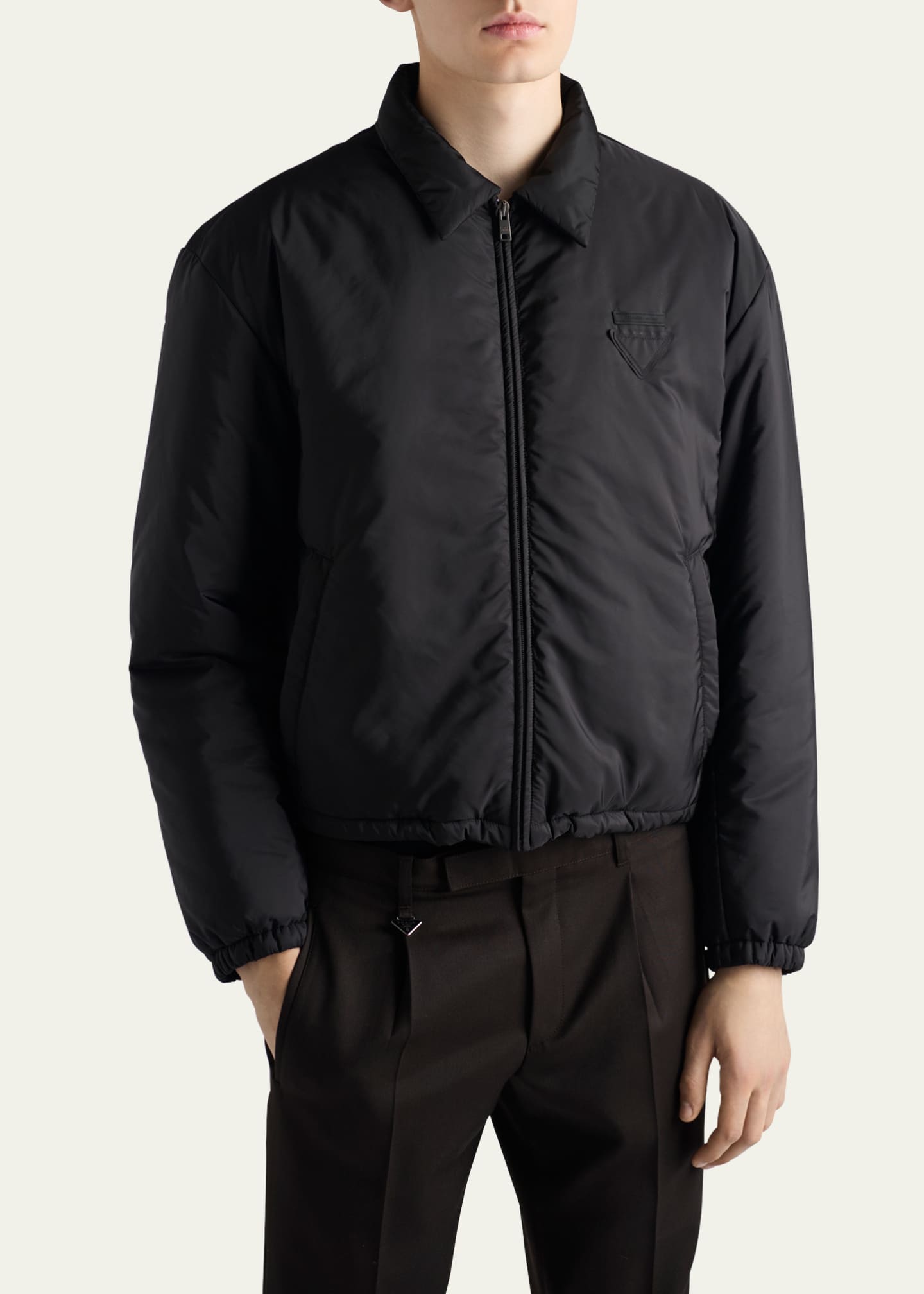 Prada Men's Re-Nylon Cropped Jacket Image 4 of 4