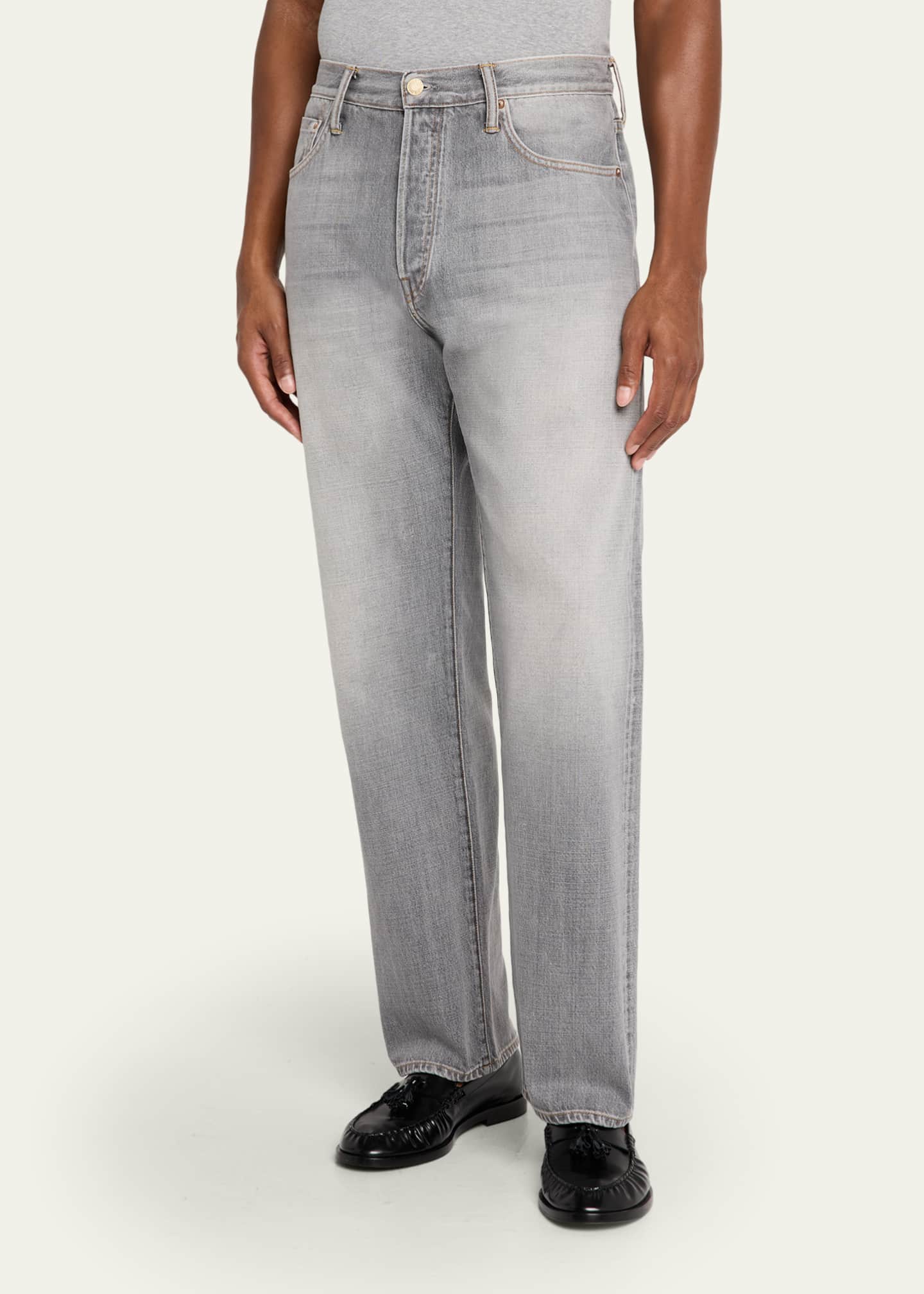 Men's Jack Grey Denim Relaxed-Fit Jeans