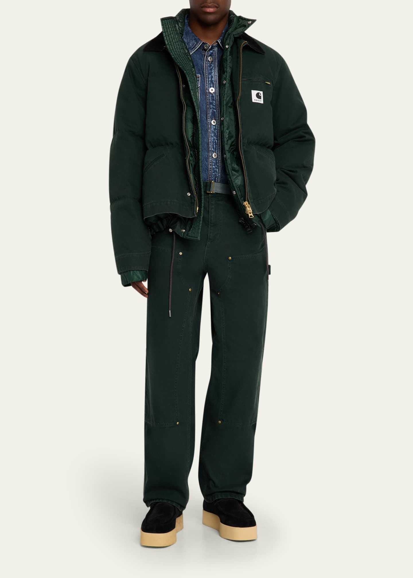 SACAI x CARHARTT WIP Men's Washed Duck Puffer Jacket