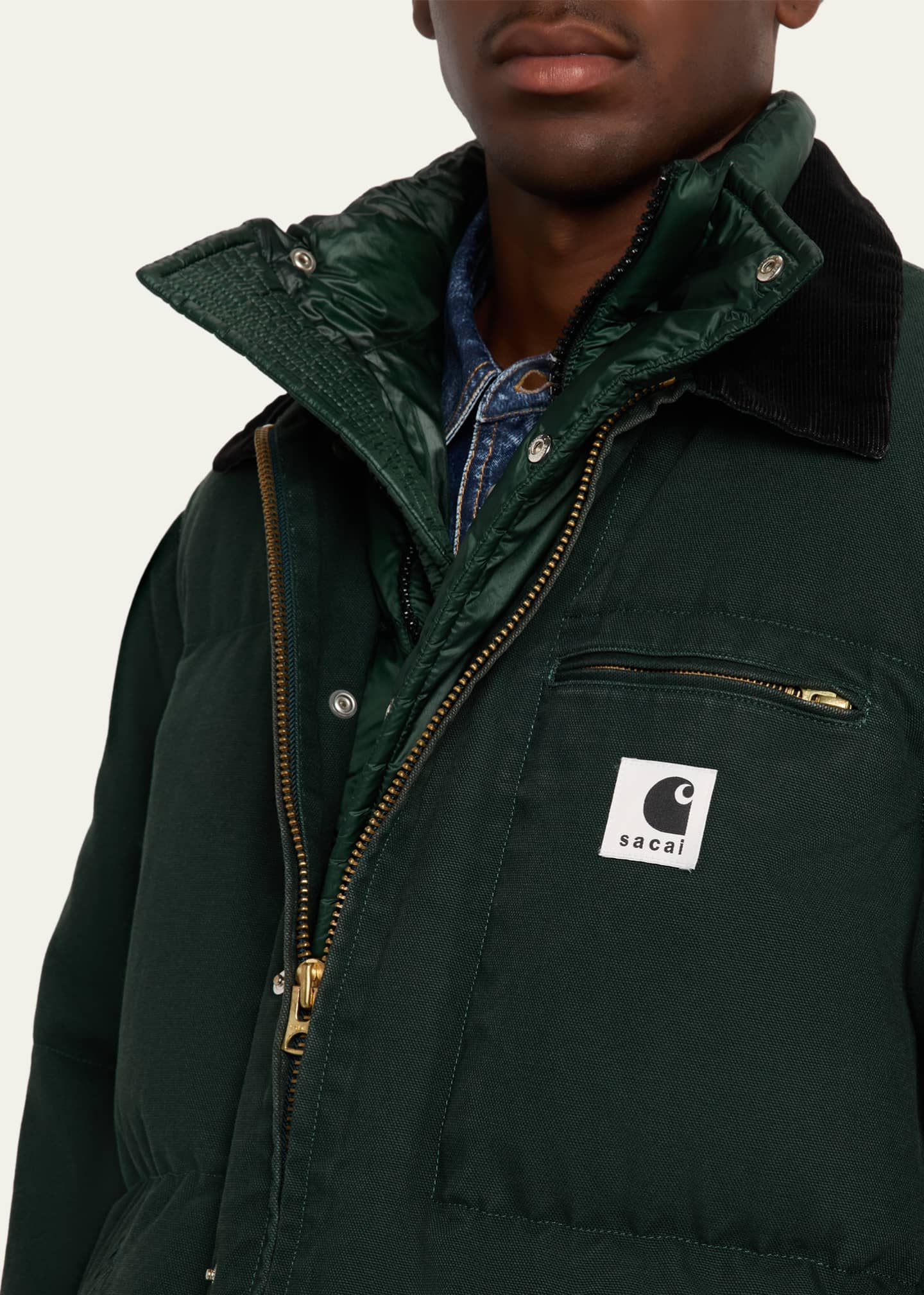SACAI x CARHARTT WIP Men's Washed Duck Puffer Jacket - Bergdorf